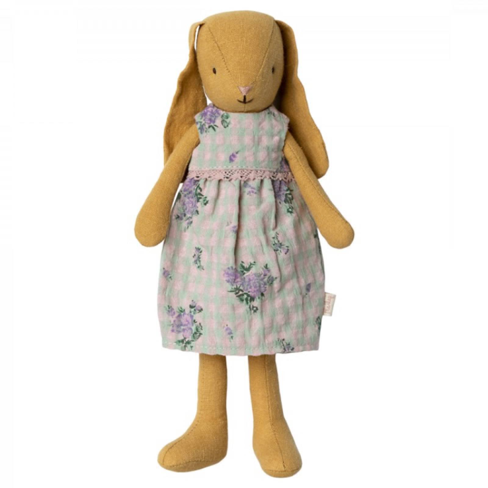 Dusty Yellow Bunny In Dress Soft Toy By Maileg 3+