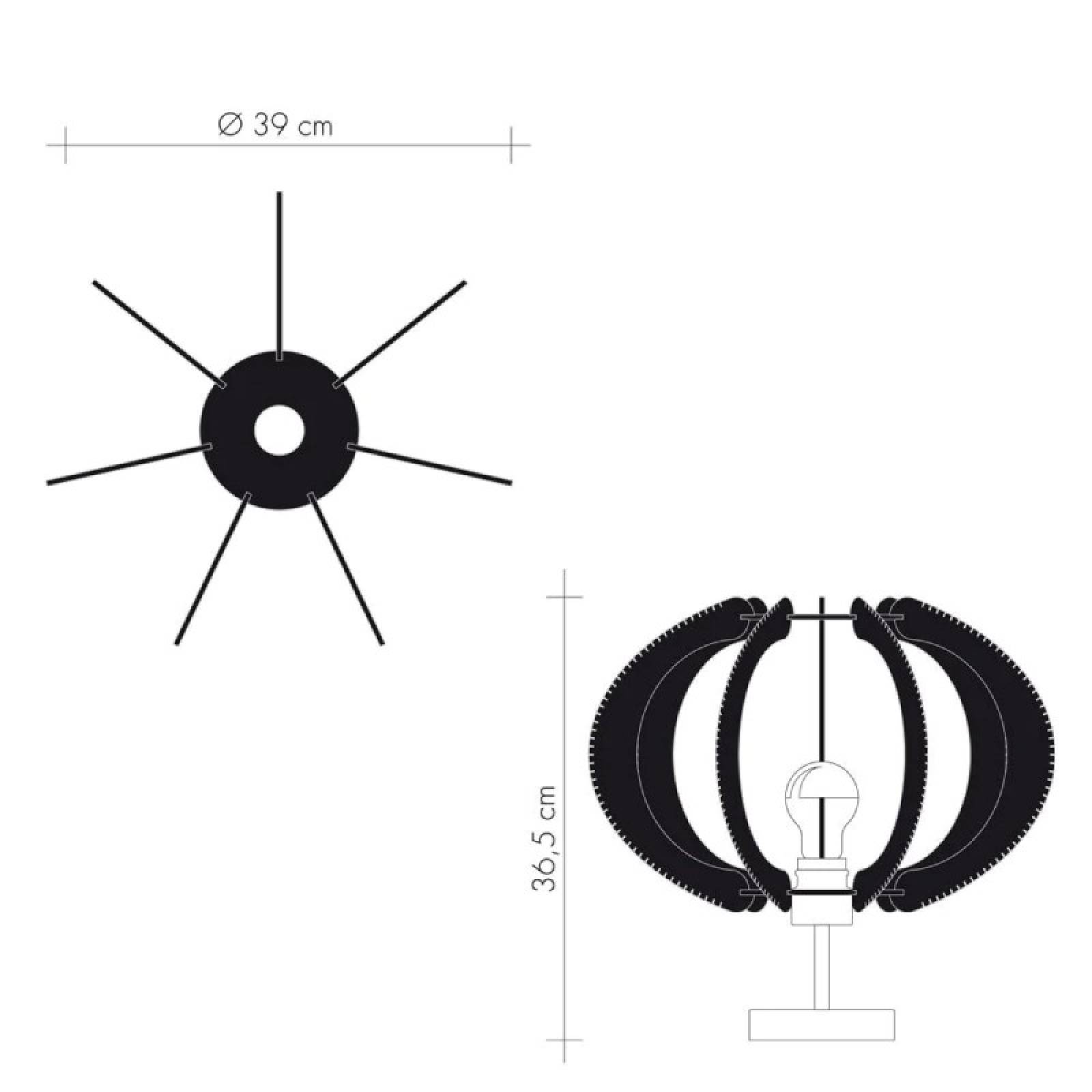 Echino Cross Twist Mid Century Style Table Lamp On Base thumbnails