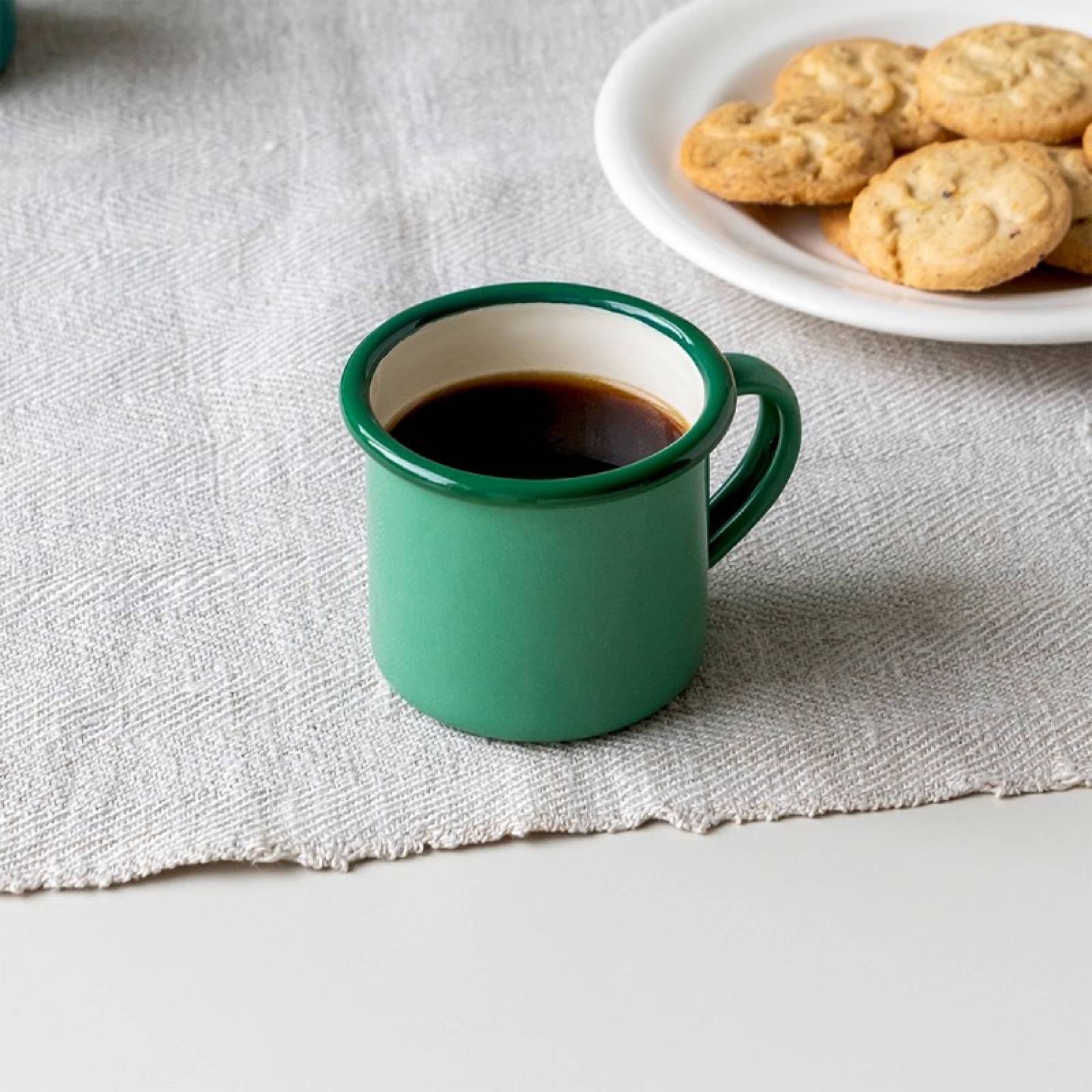 Enamel Espresso Mug In Green thumbnails