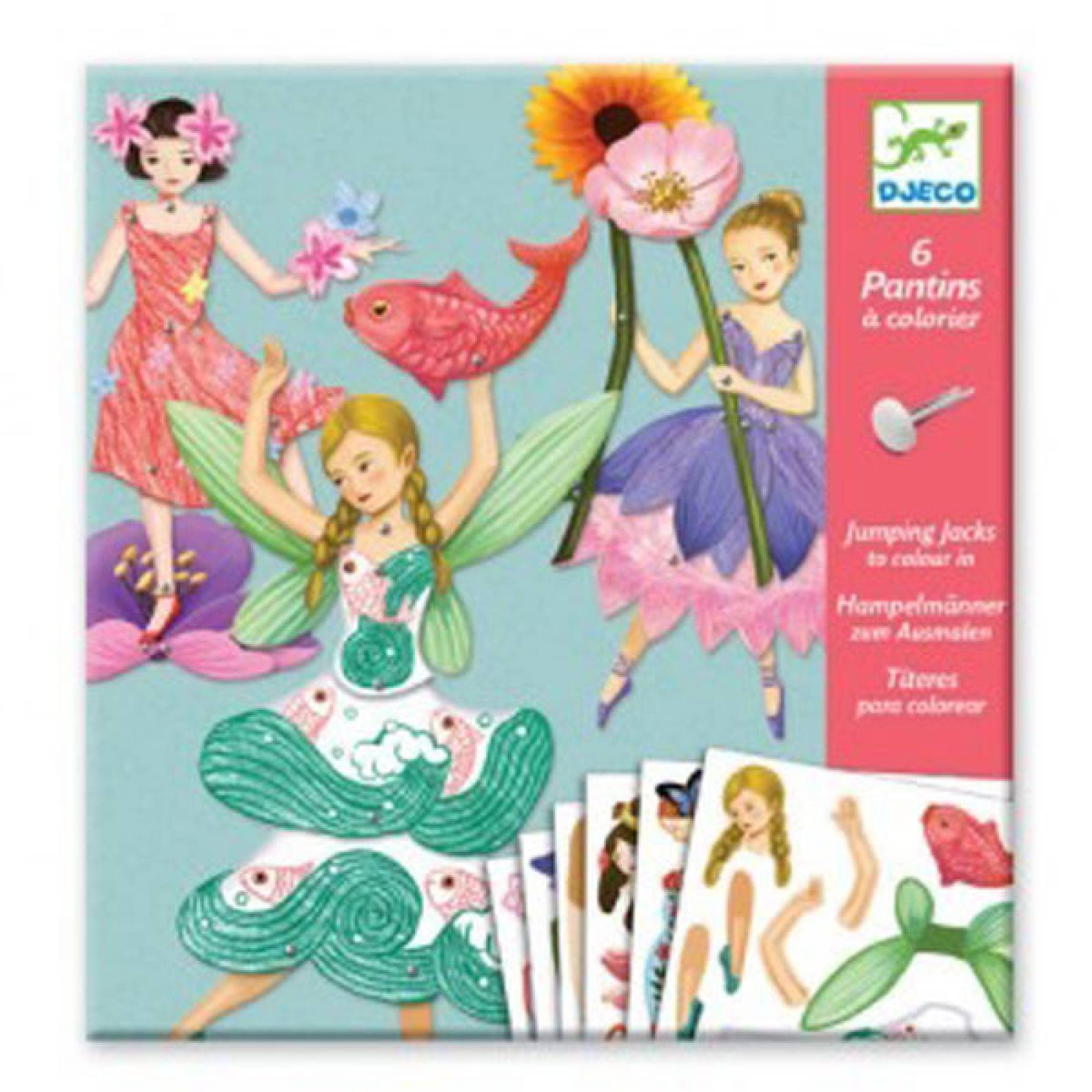 Fairies - Jumping Jacks To Colour In 6+