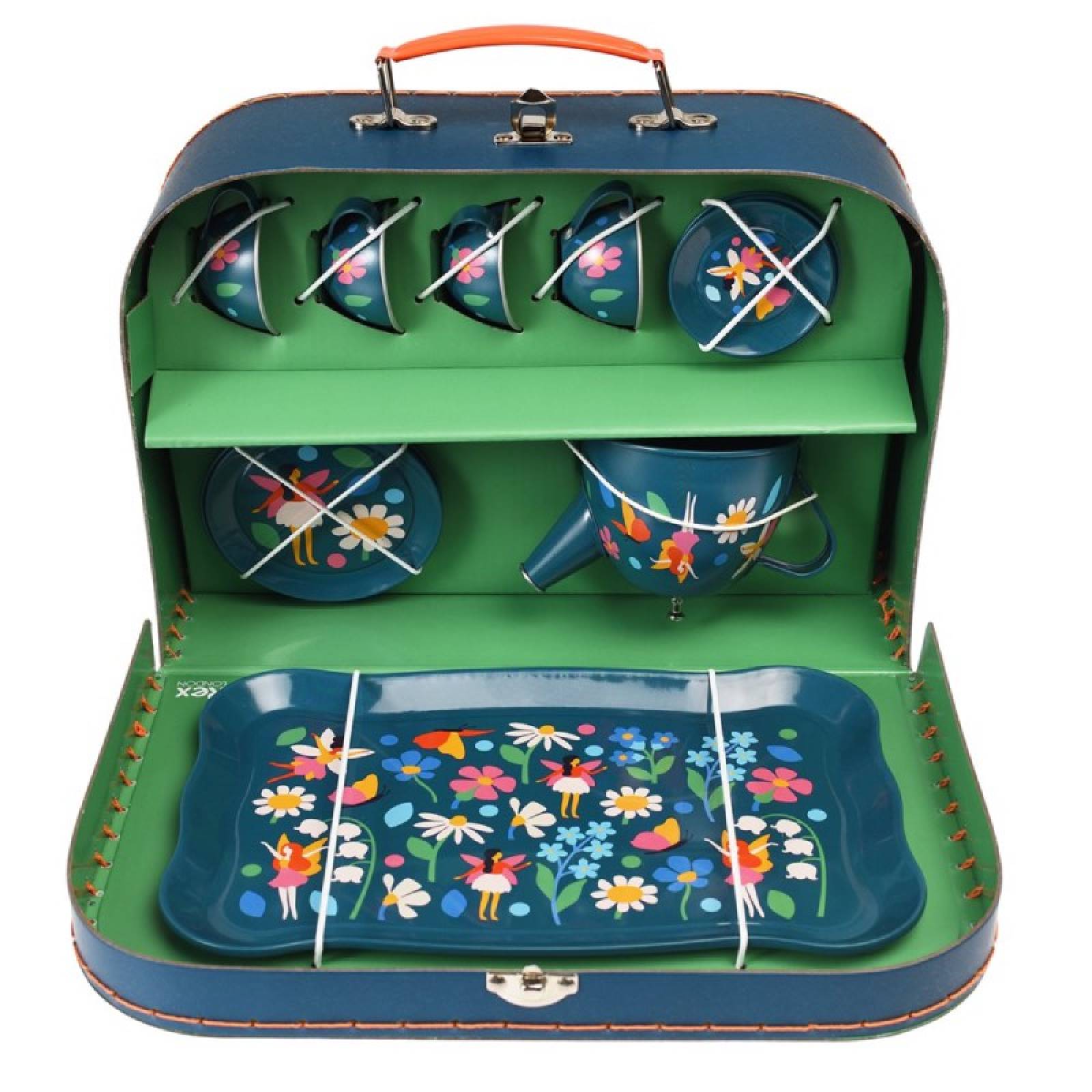 Fairies In The Garden Metal Tea Set In Suitcase 3+ thumbnails