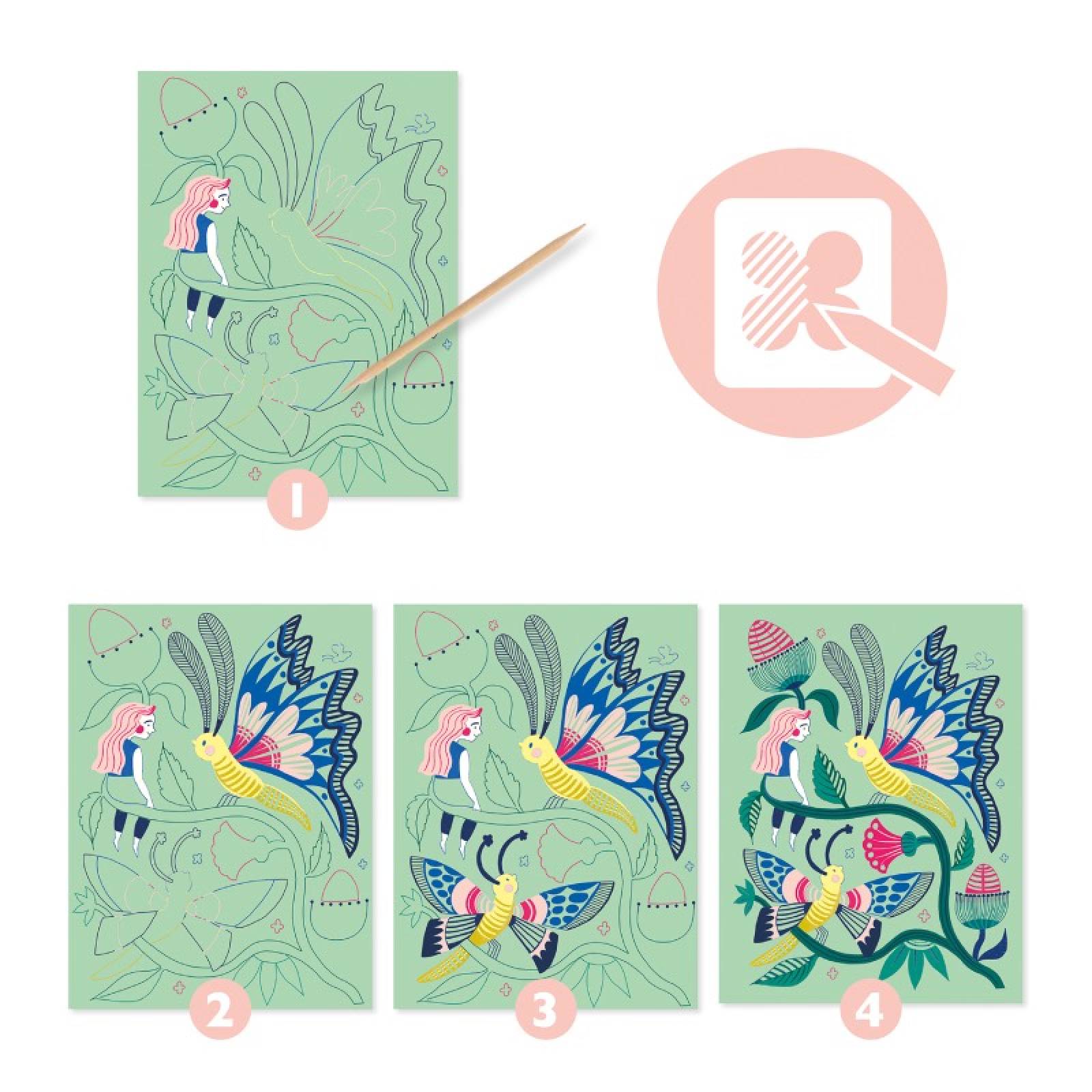 Fantasy Garden - Scratch Art Cards 6+ thumbnails