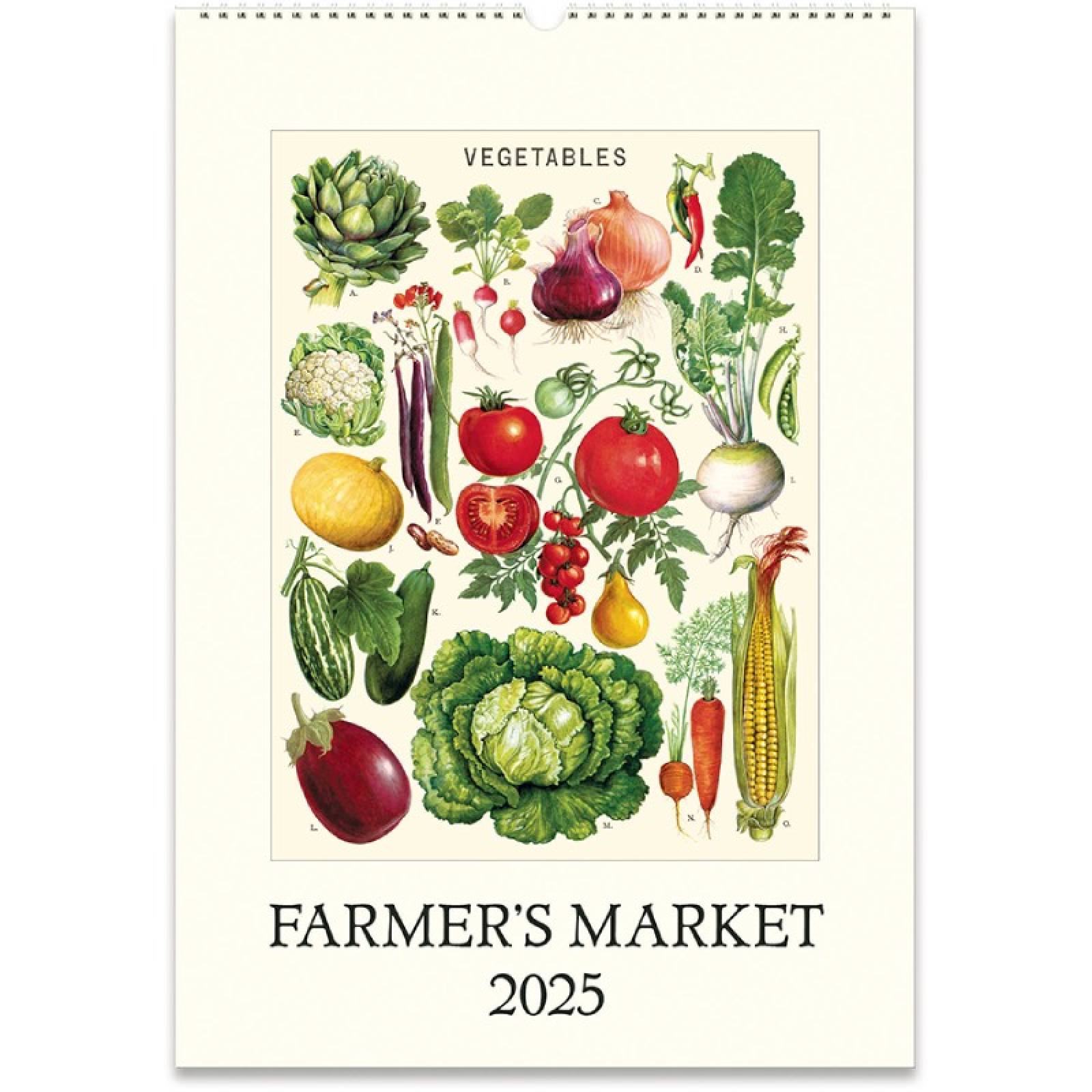 Farmer's Market Wall Calendar By Cavallini 2025