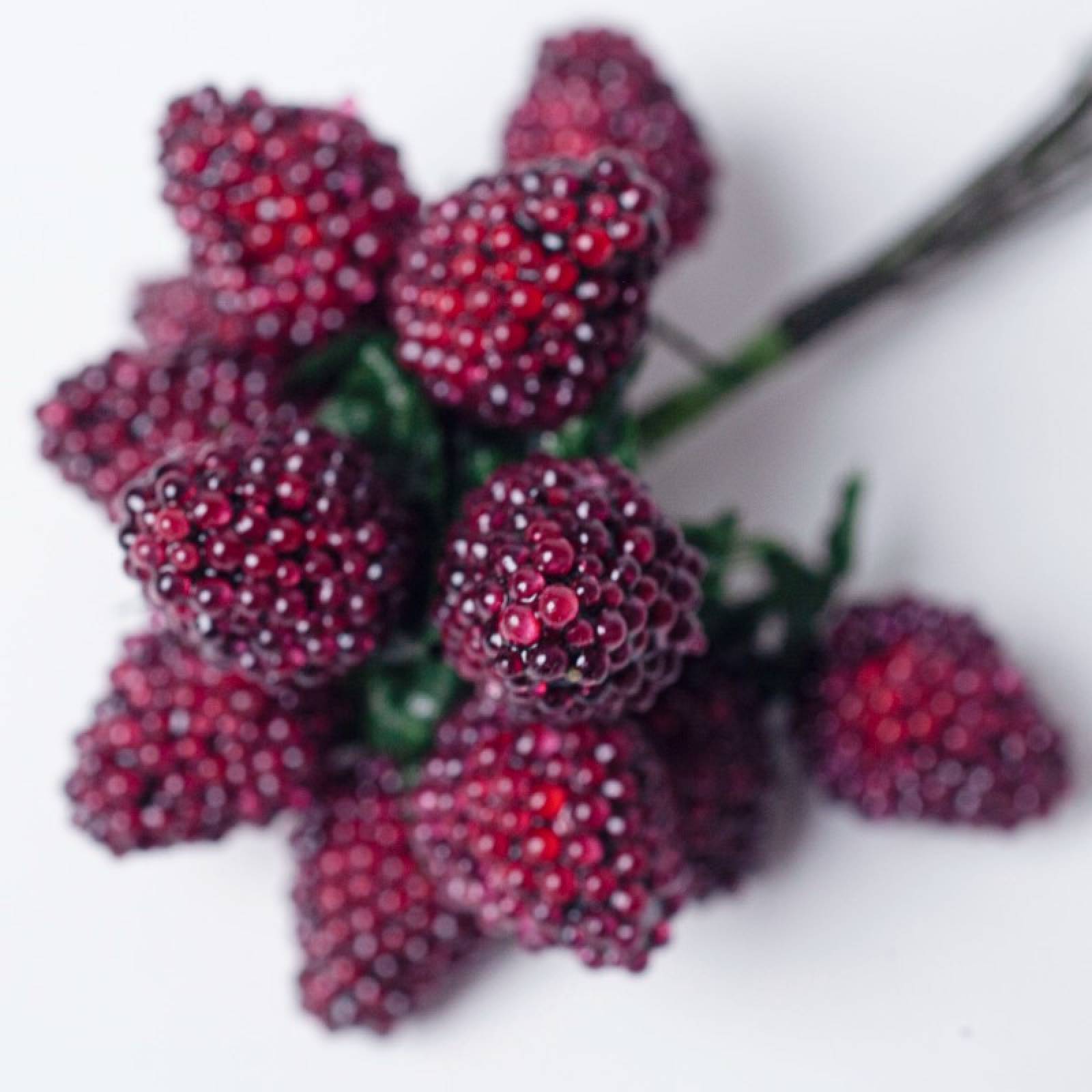 Faux Dark Red Raspberry Bunch Decoration thumbnails