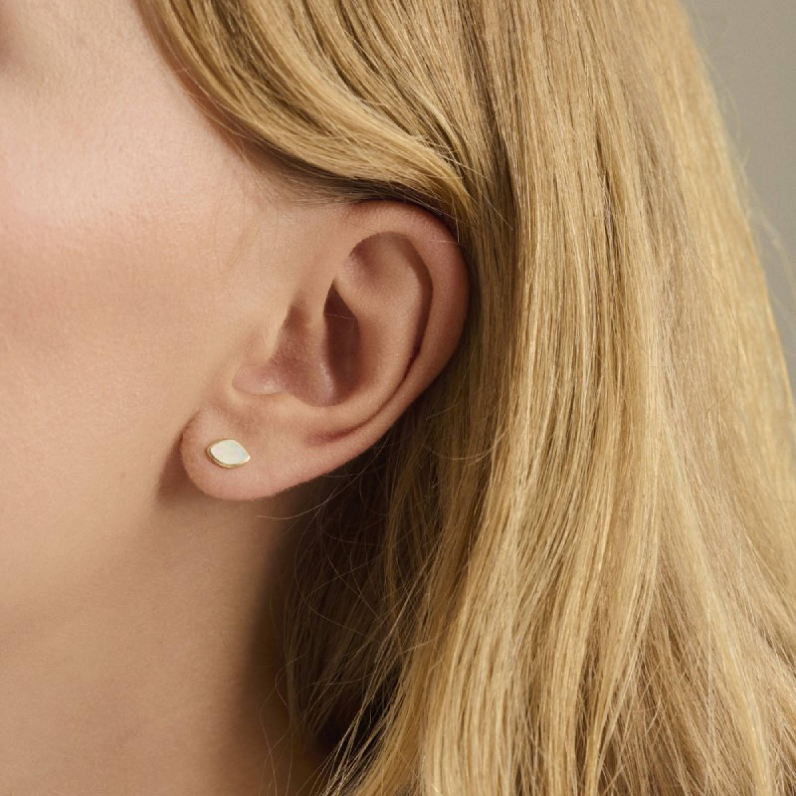 Flake Stud Earrings In Gold By Pernille Corydon thumbnails