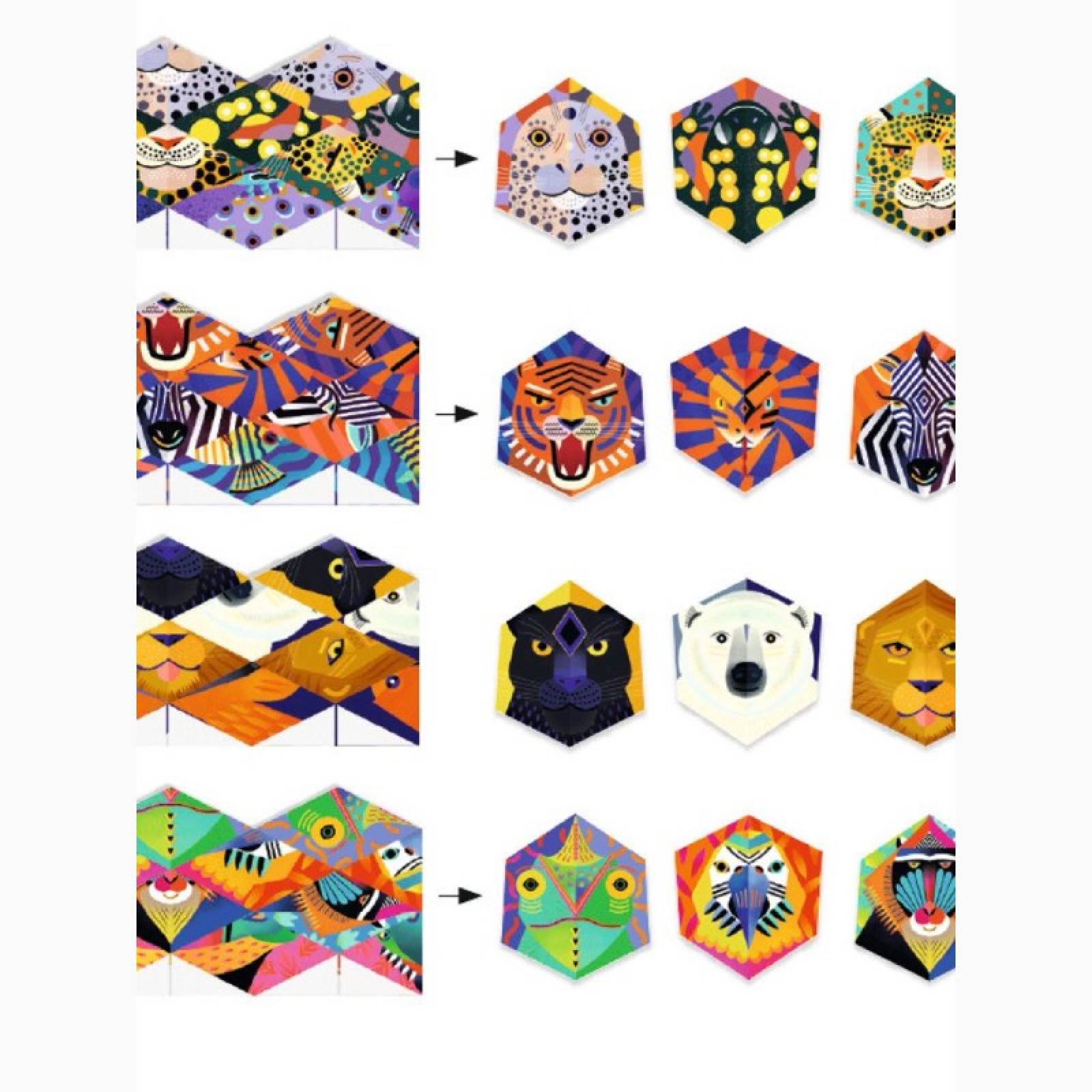 Flexanimals Kaleidocycles Origami Kit By Djeco 7+ thumbnails
