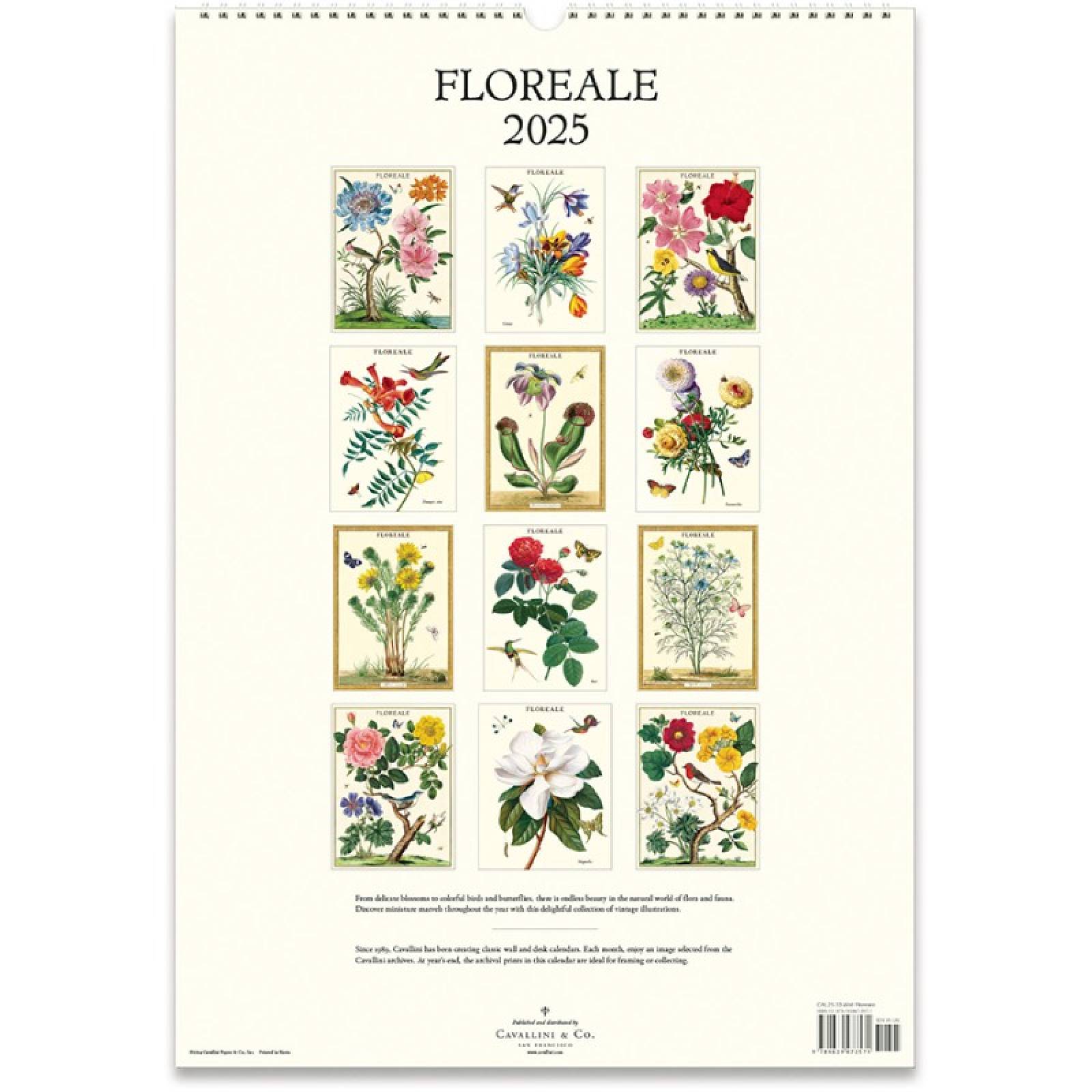 Floreale Wall Calendar by Cavallini 2025 thumbnails