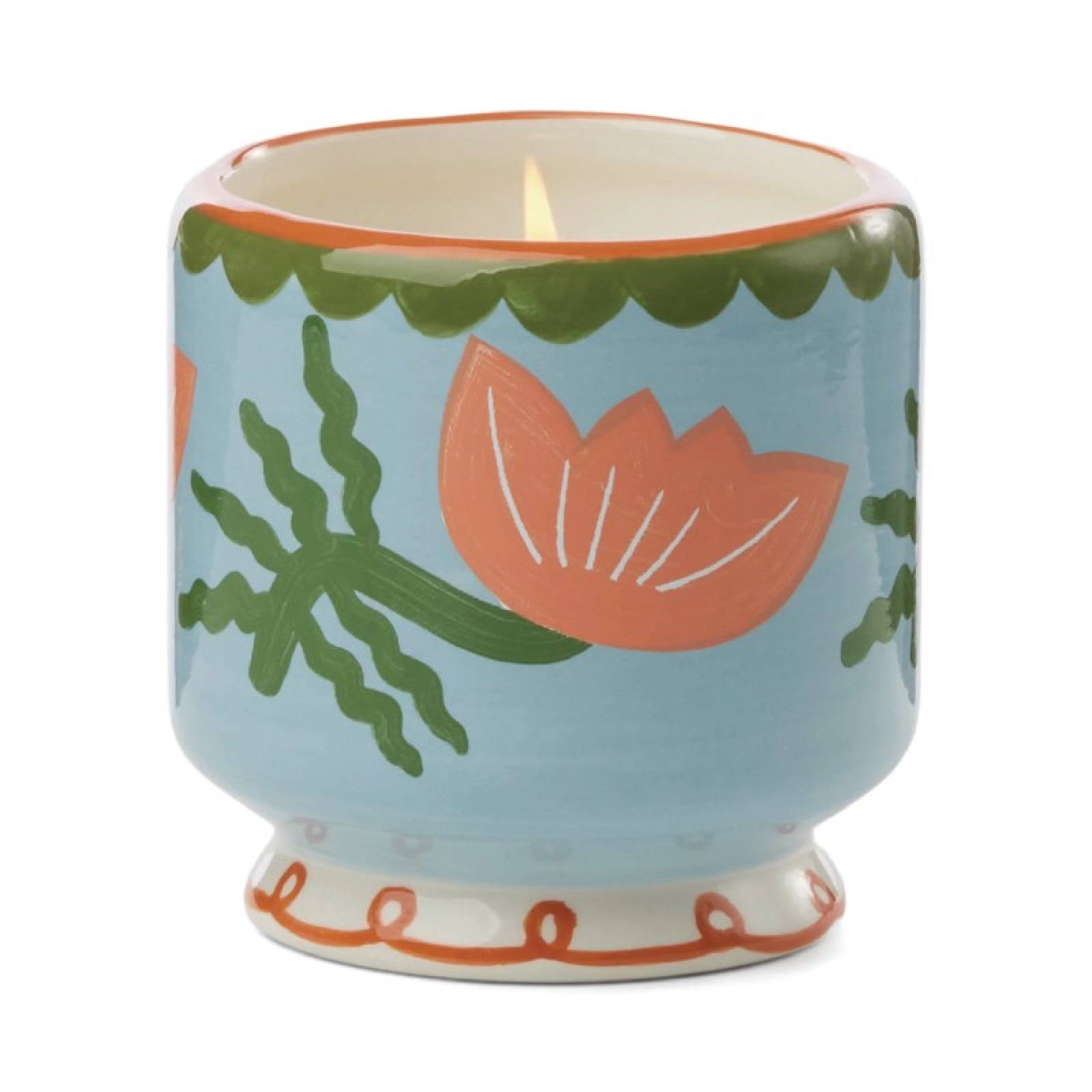 Flower Print Ceramic Candle - Cactus Flower thumbnails