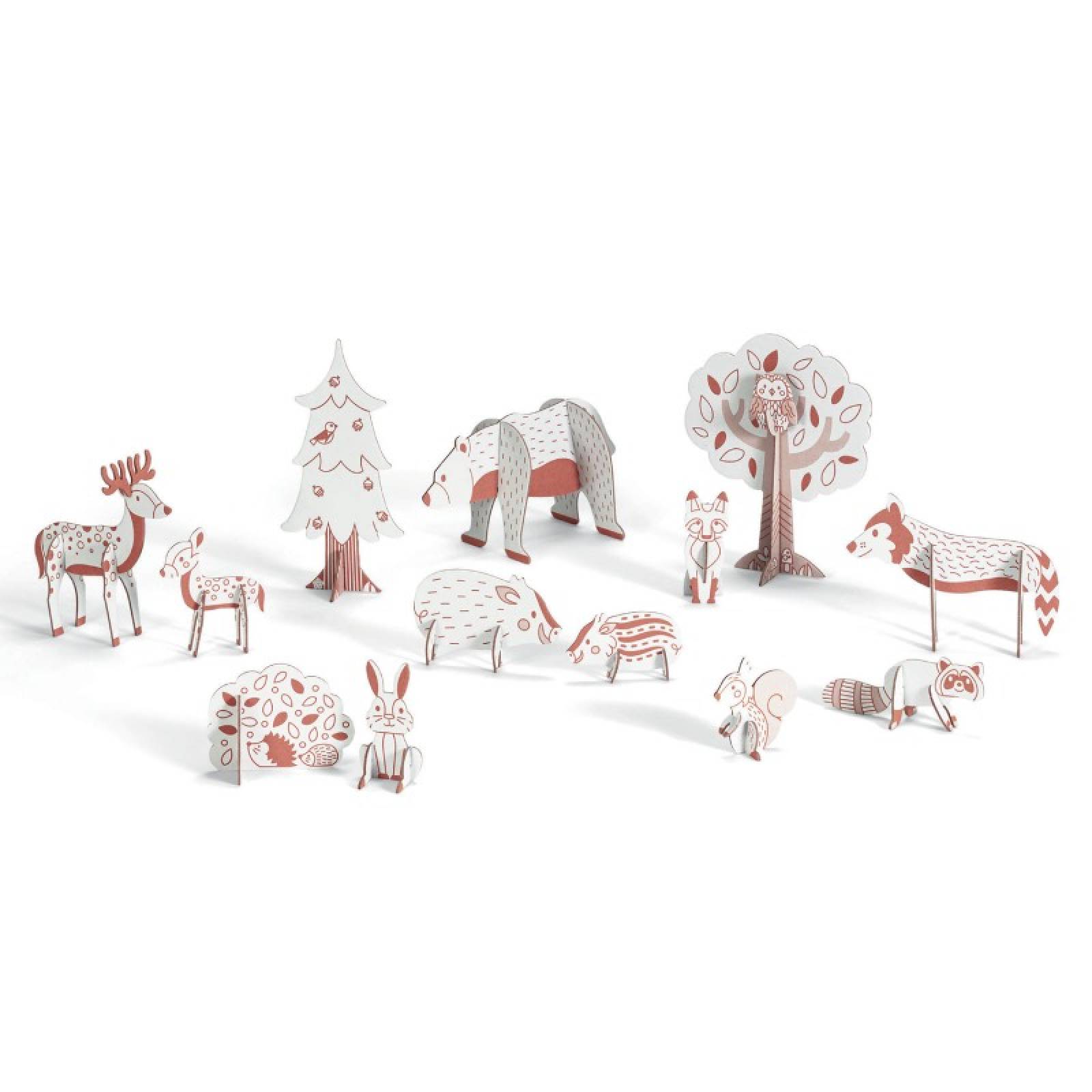 Forest - Do It Yourself Wooden Animal Craft Kit By Djeco 5+ thumbnails
