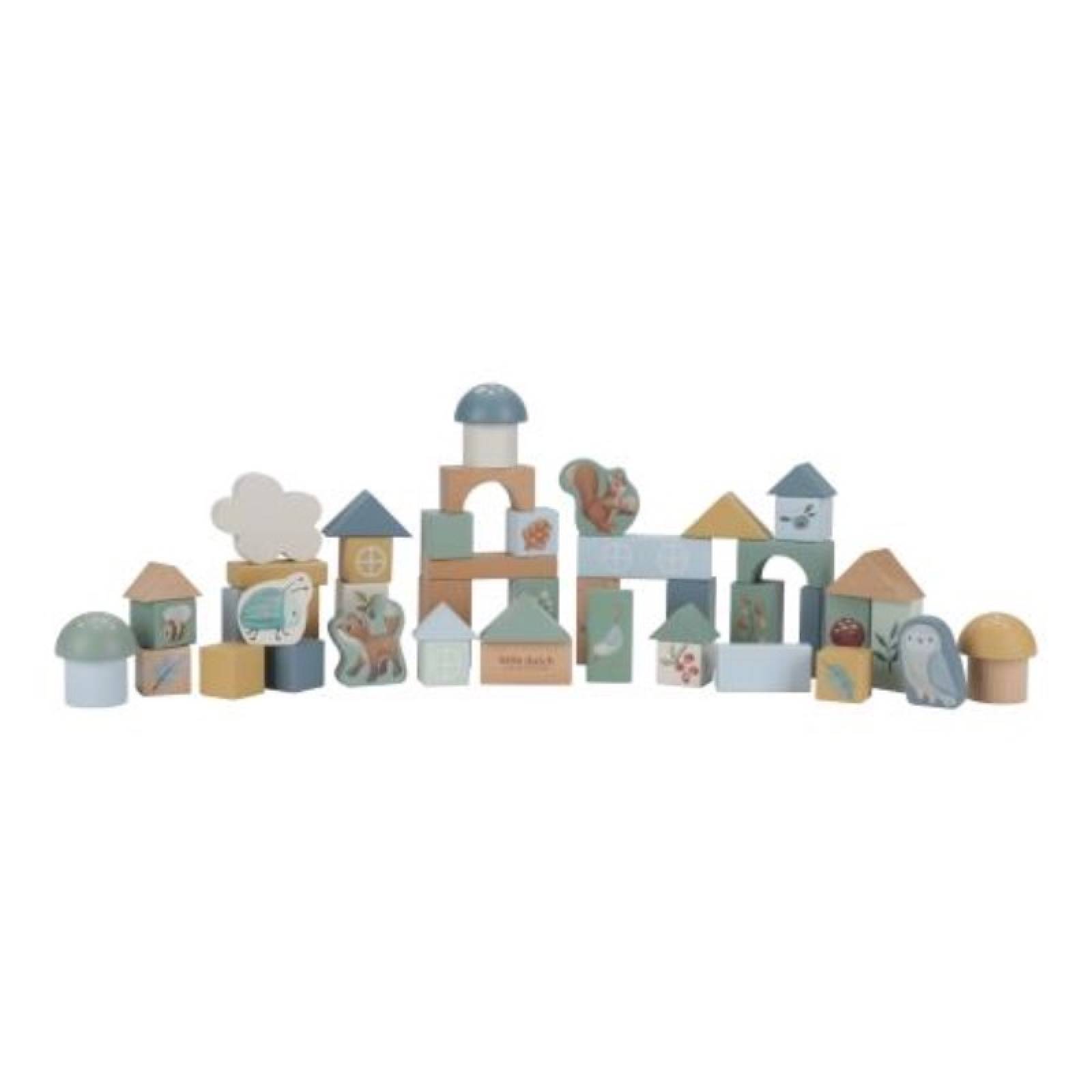 Forest Friends Wooden Building Blocks By Little Dutch 1+