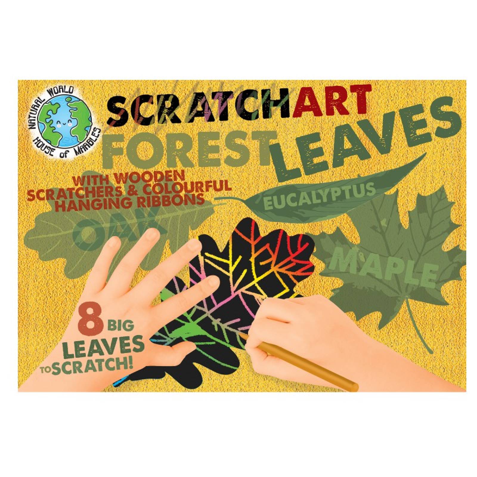 Forest Leaves Scratch Art Set 3+