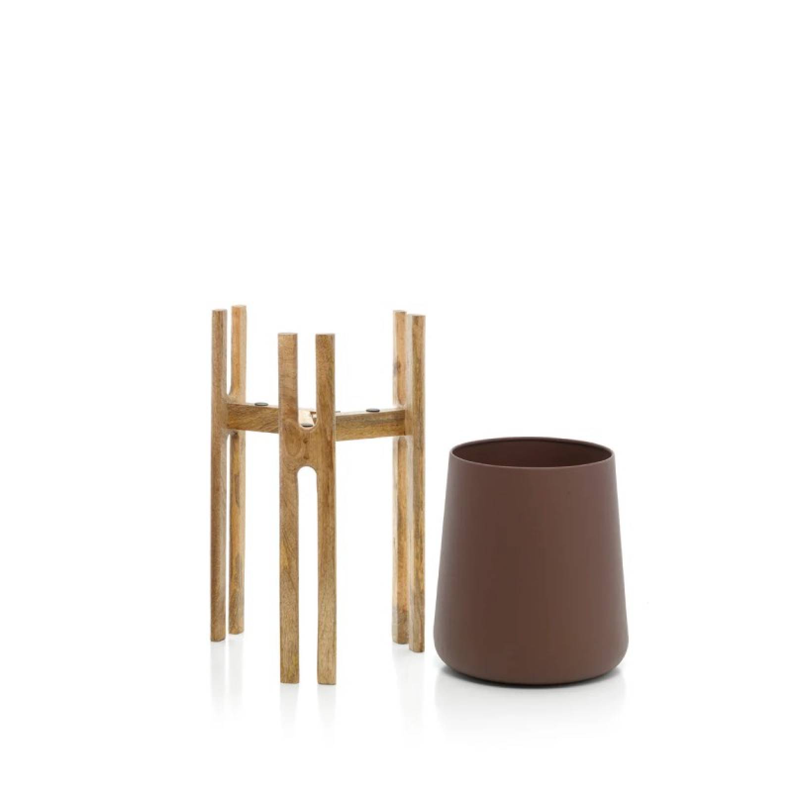 Forked Wooden And Metal Planter thumbnails