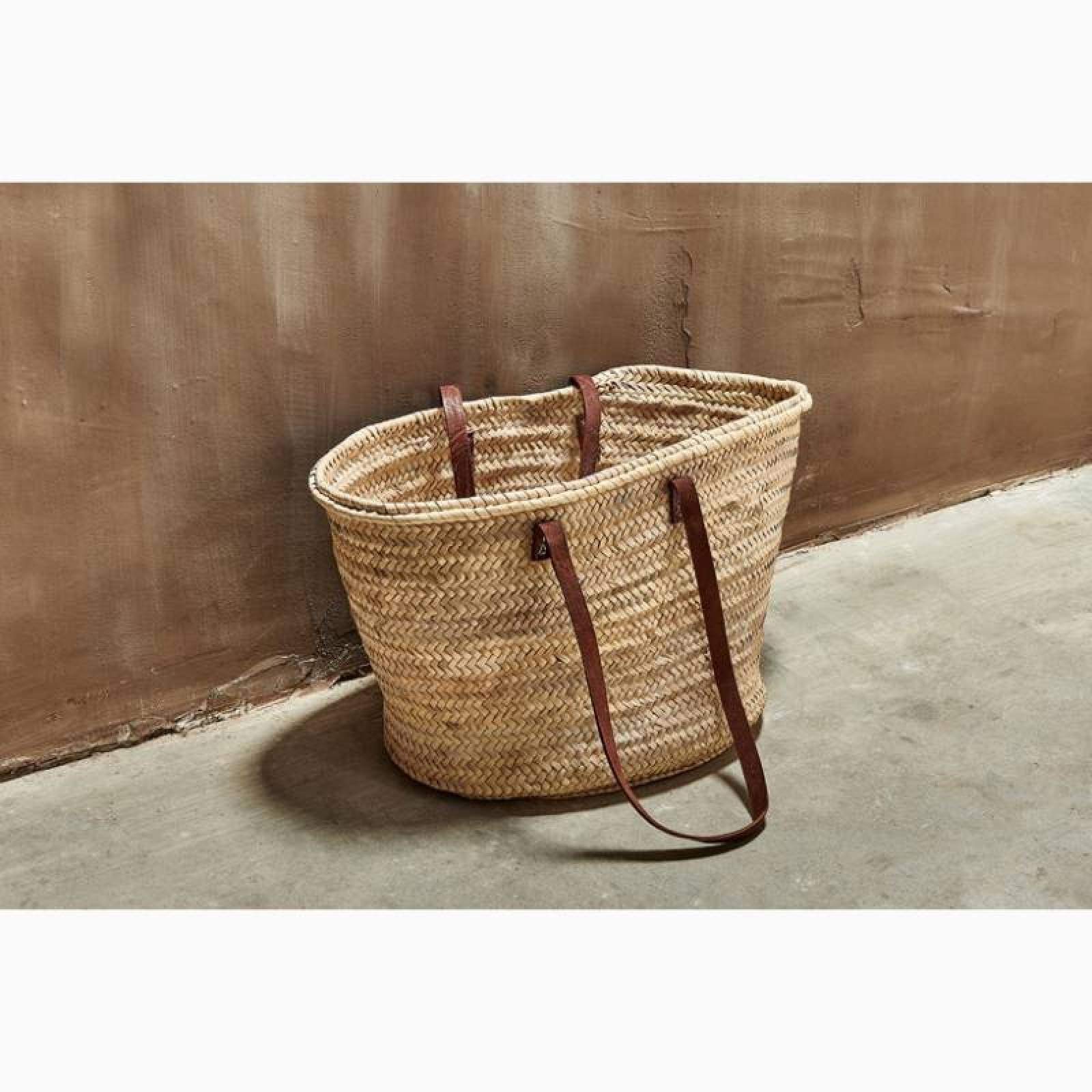 French Style Market Shopping Basket With Long Handles thumbnails