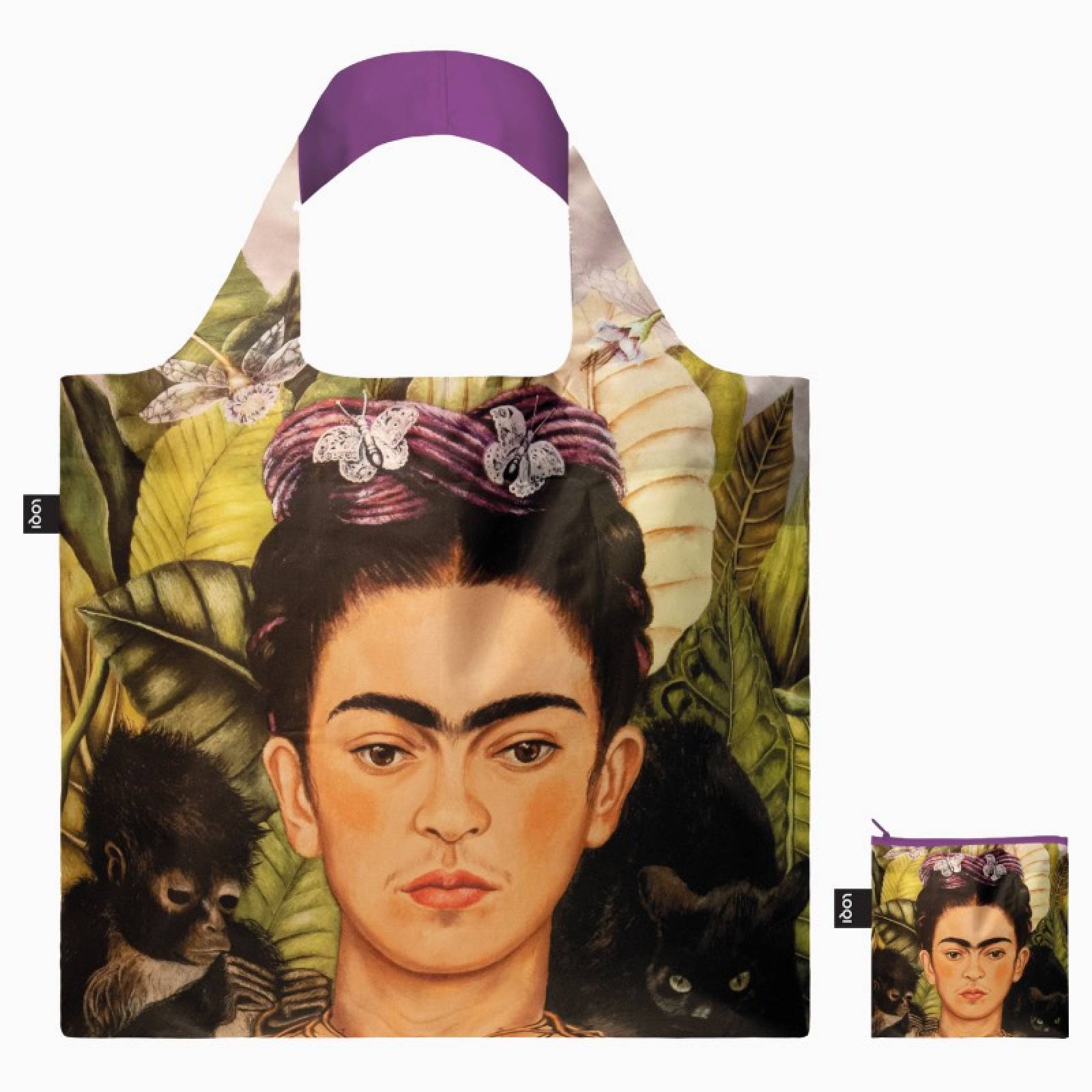 Frida Kahlo Self Portrait - Eco Tote Bag With Pouch