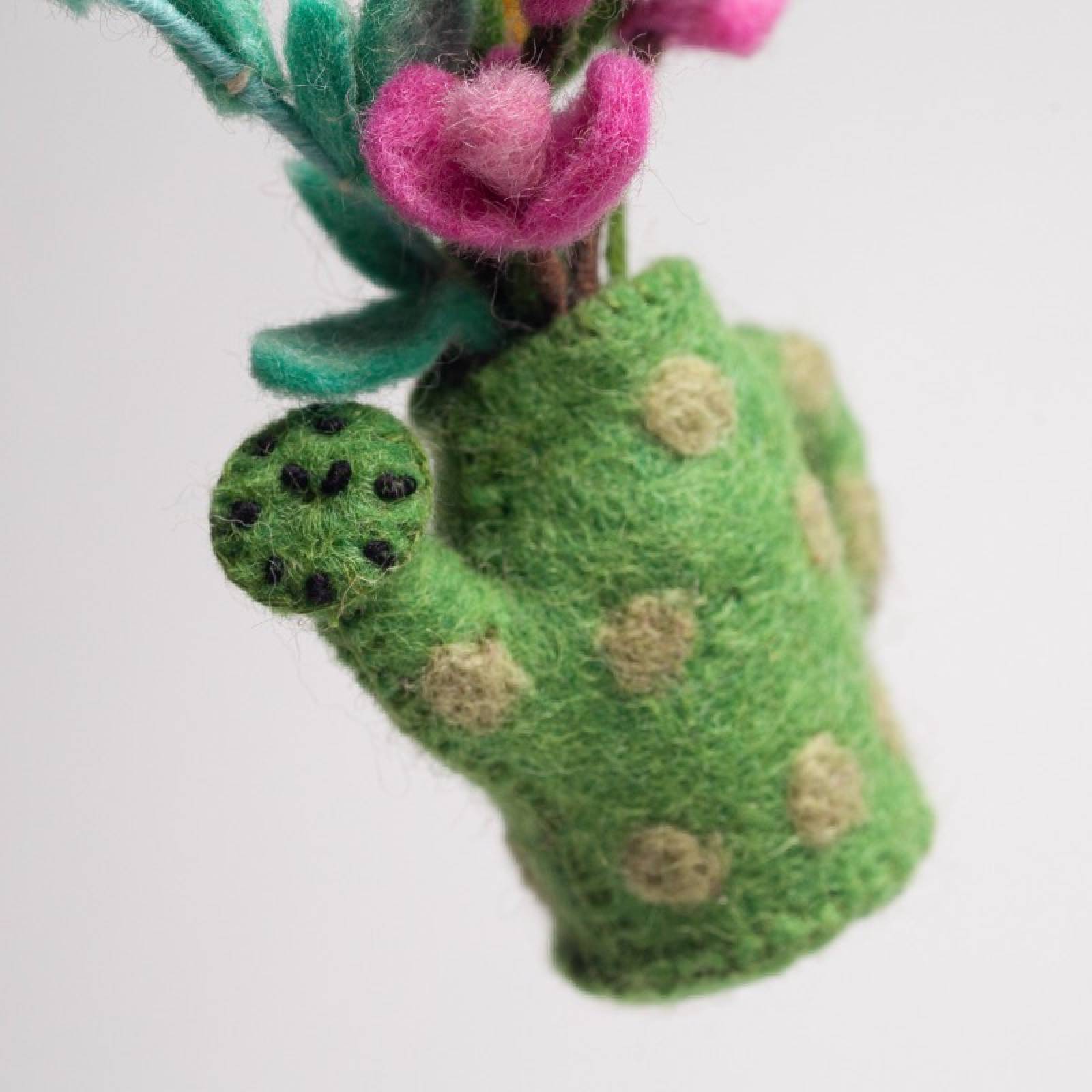 Funky Bloom Watering Can - Handmade Felt Hanging Decoration thumbnails