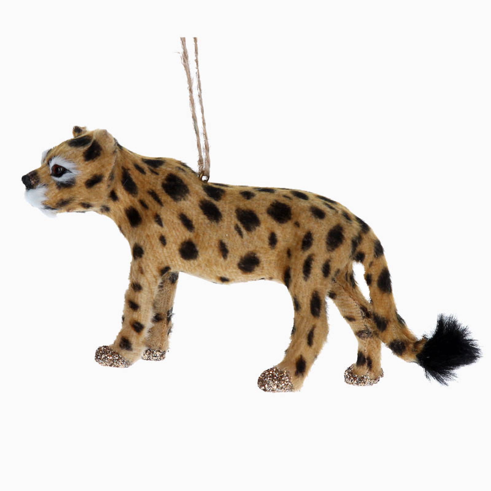 Furry Cheetah Christmas Decoration