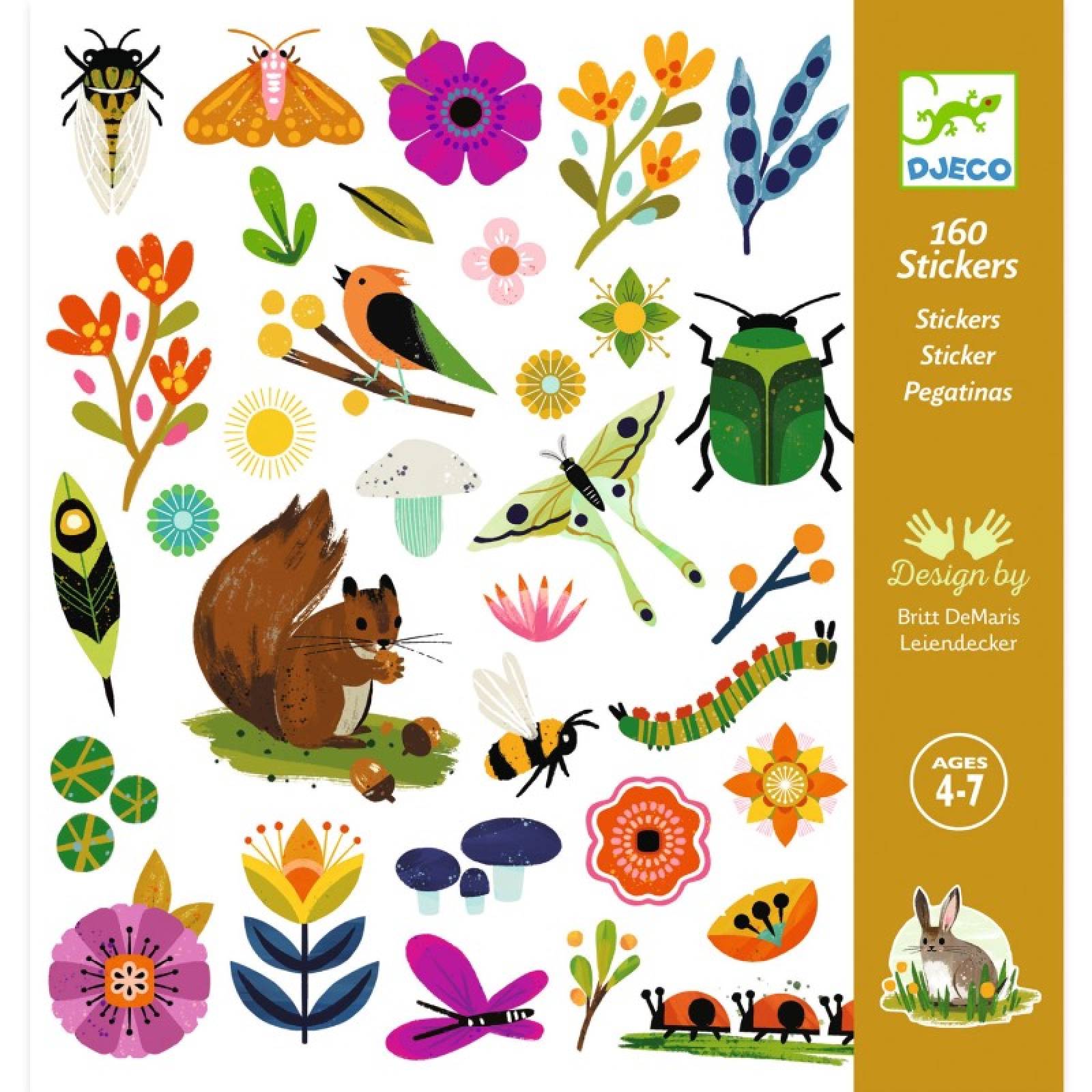 Garden - Pack Of 160 Stickers By Djeco 4+