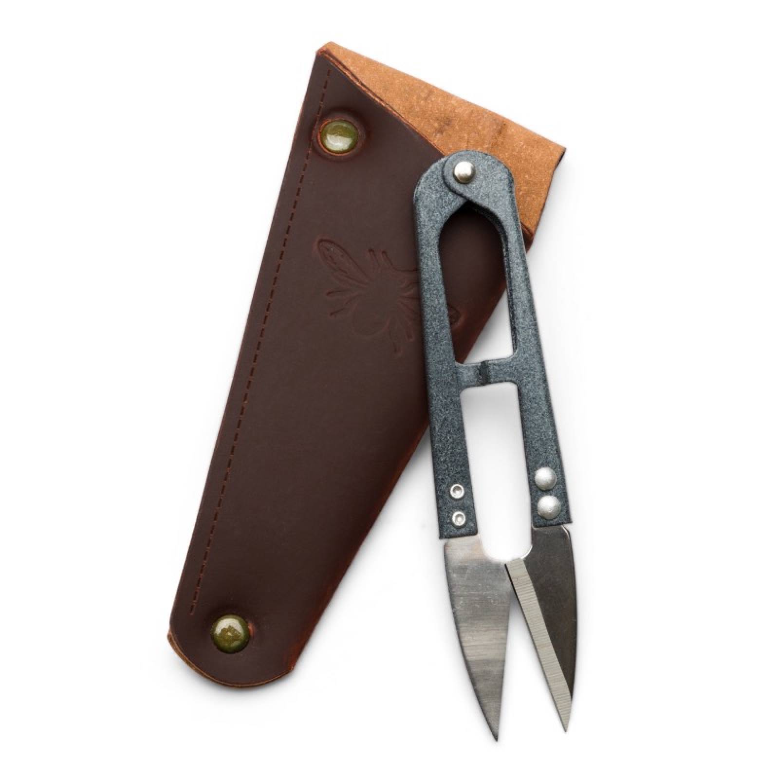 Gardening Snips In Recycled Leather Pouch thumbnails