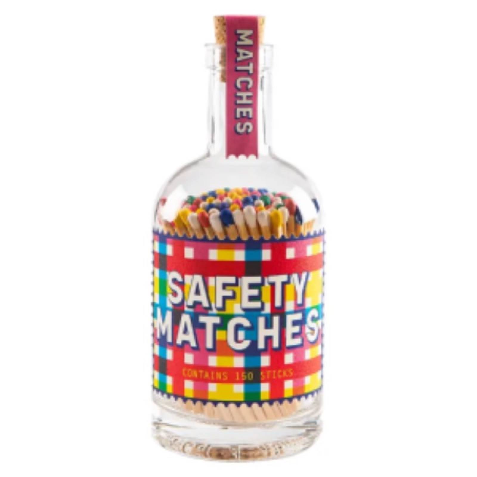Gingham - Matches In Glass Bottle