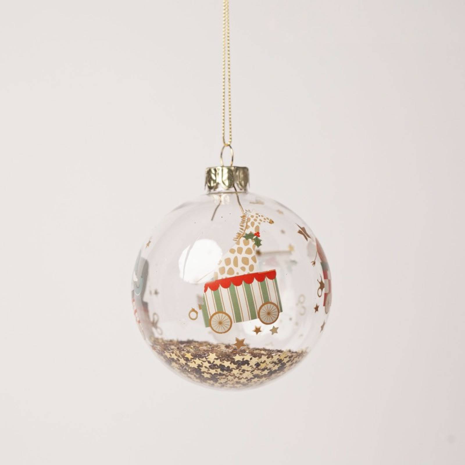 Glass Bauble With Toy Box Characters Christmas Decoration