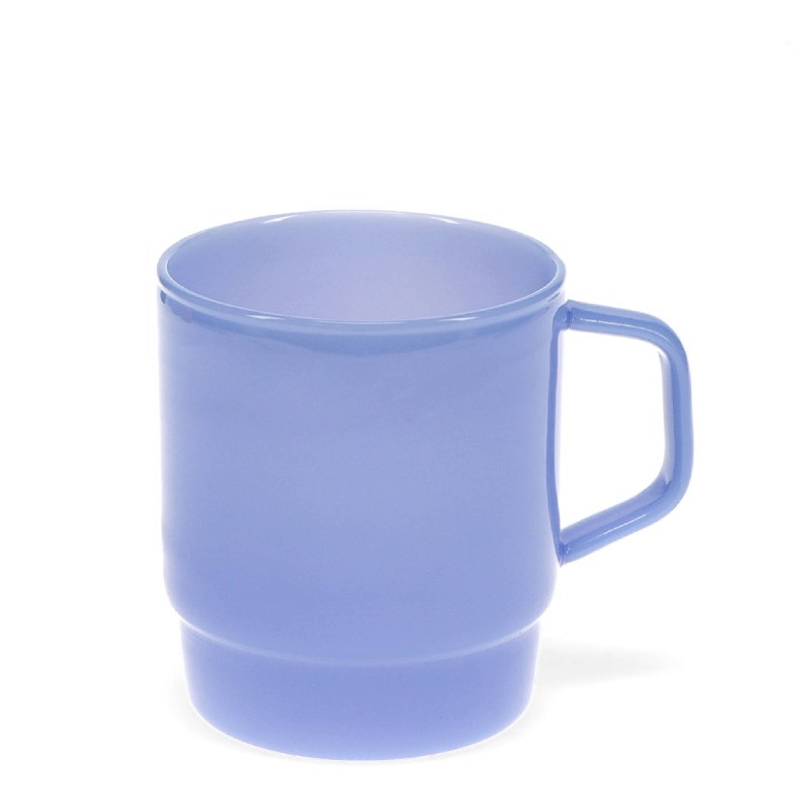 Glass Coffee Cup In Milky Blue
