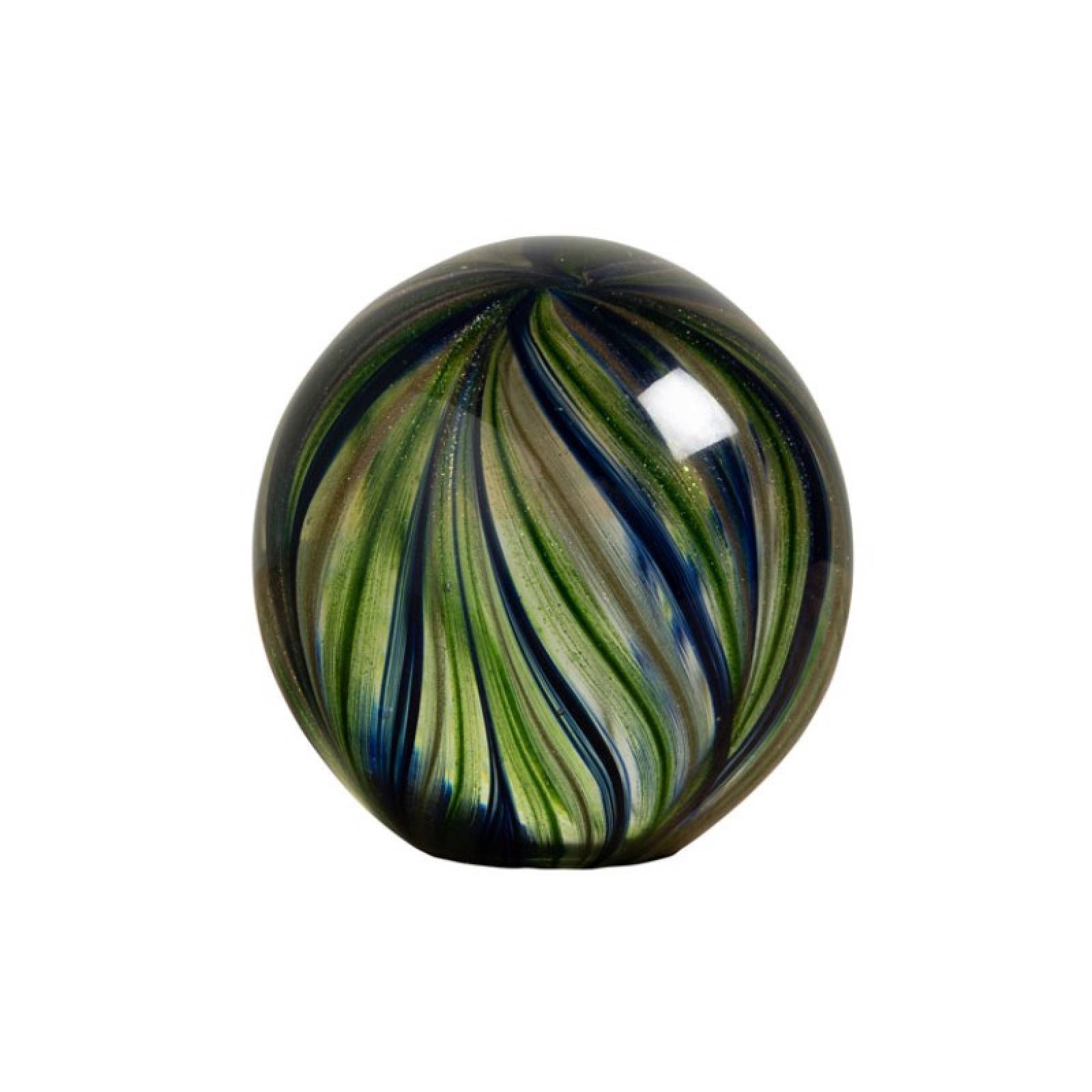 Glass Paperweight With Glittery Stripes thumbnails