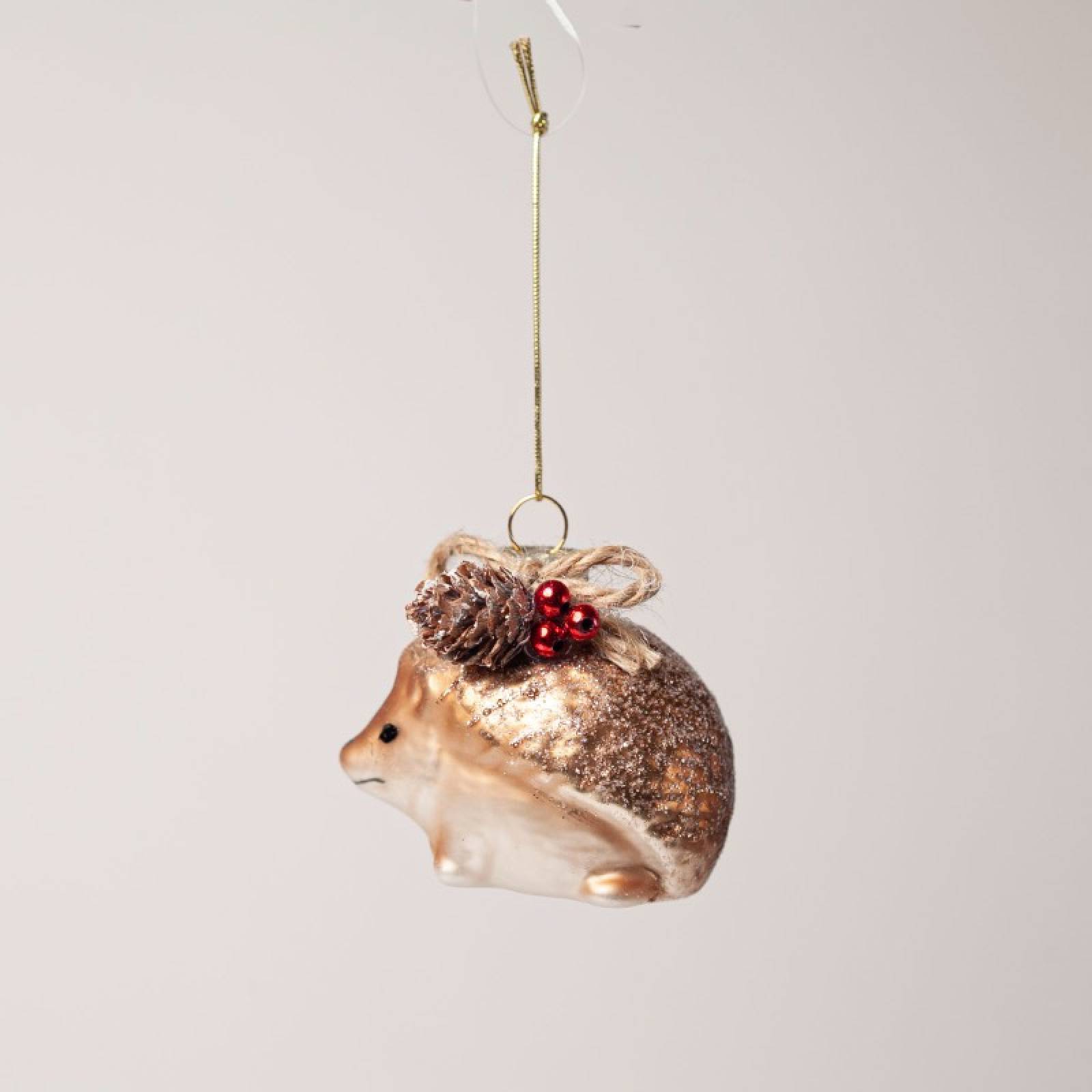 Glass Squirrel OR Hedgehog Hanging Chirstmas Decoration thumbnails