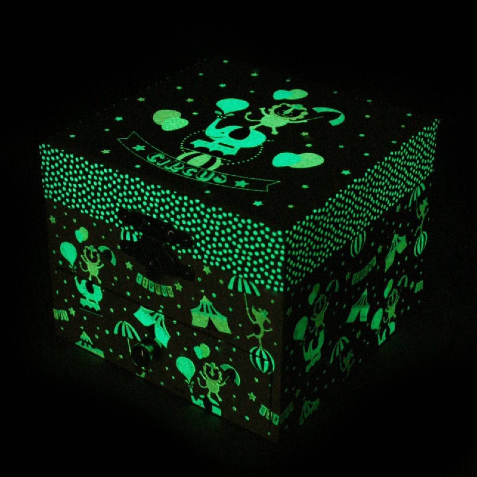 Glow In The Dark Circus Musical Jewellery Box With Drawer 3+ thumbnails
