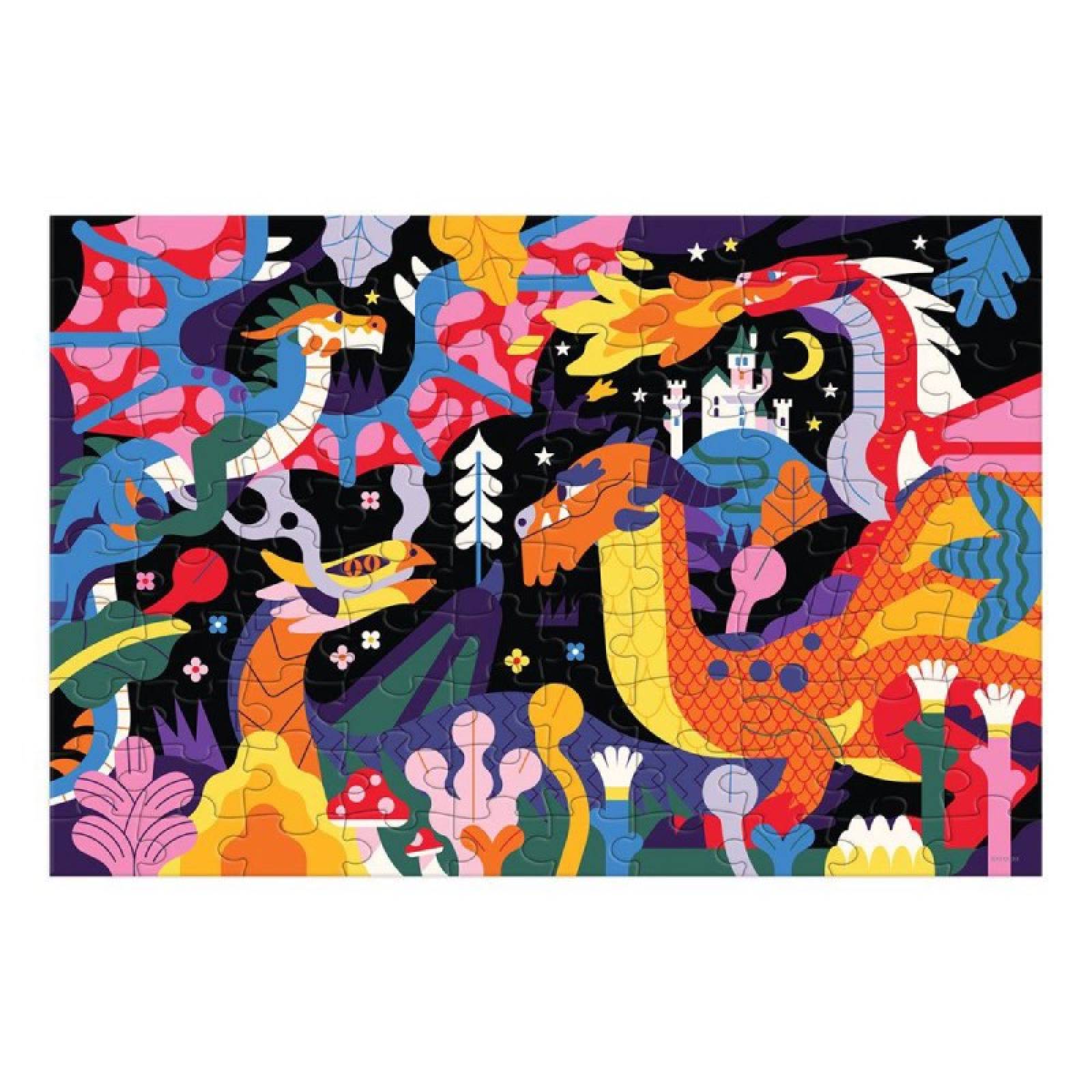 Glow In The Dark Dragons - 100 Piece Jigsaw Puzzle thumbnails