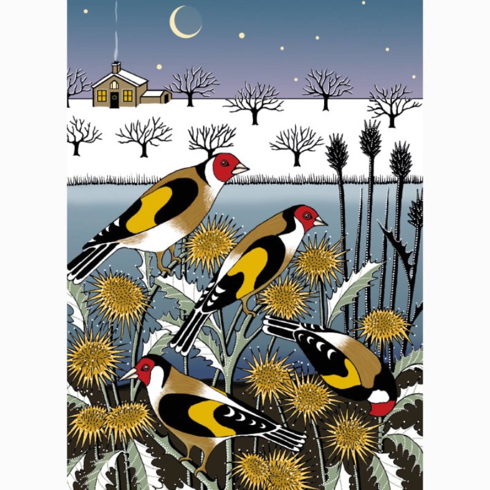Goldfinch Garden - Pack Of 8 Christmas Cards By M&G thumbnails