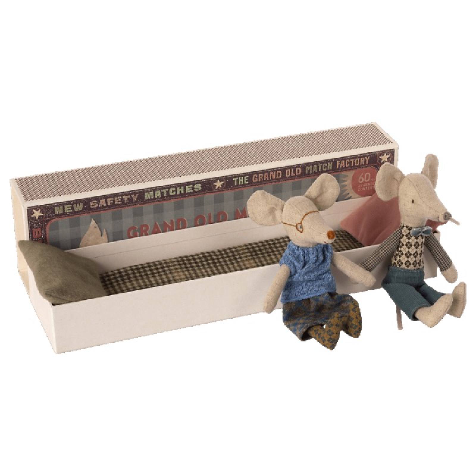 Grandma & Grandpa Mice In Matchbox By Maileg 3+ thumbnails