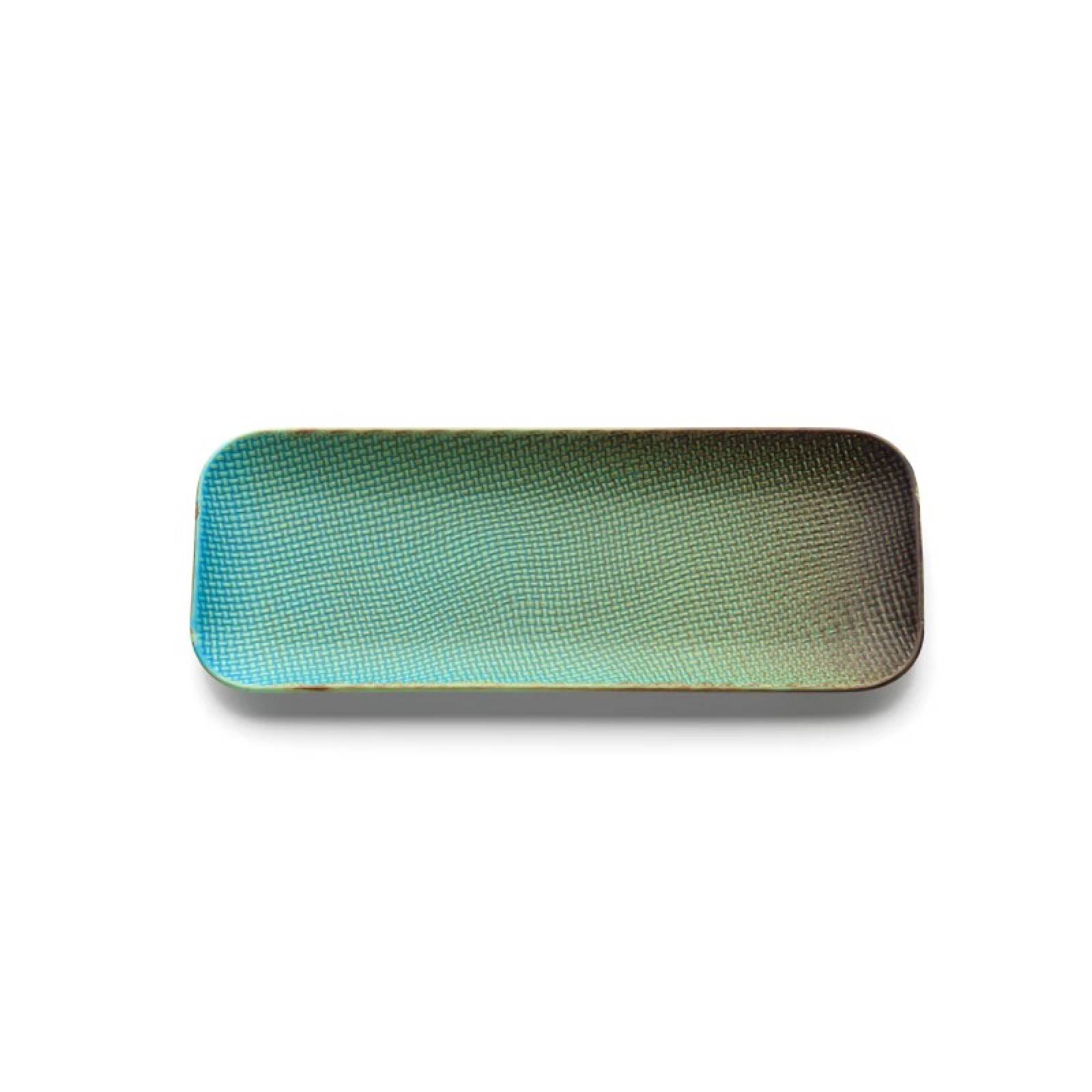 Green Woven Effect Long Stoneware Tray thumbnails