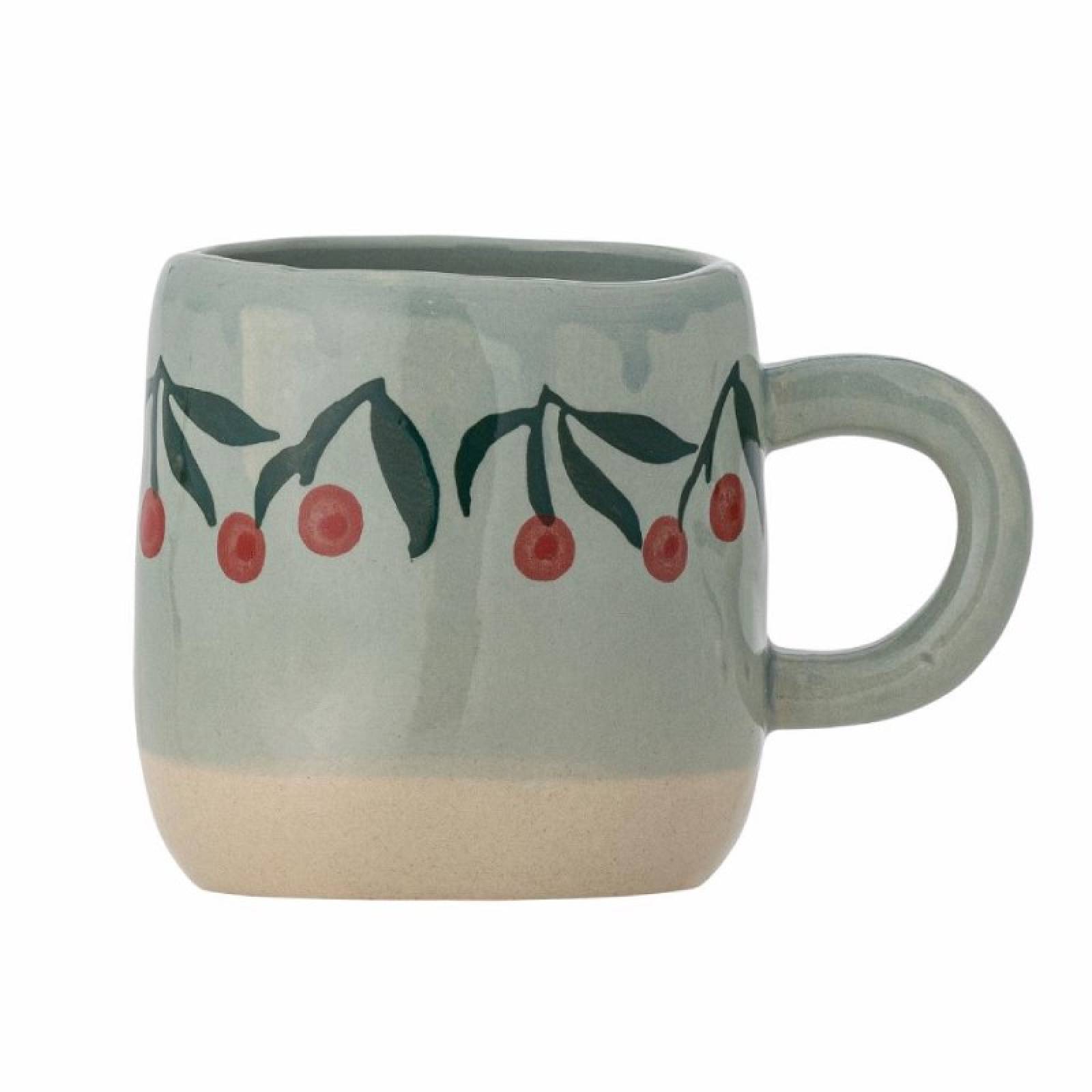 Children's Hand-painted Stoneware Mug In Cherry Print