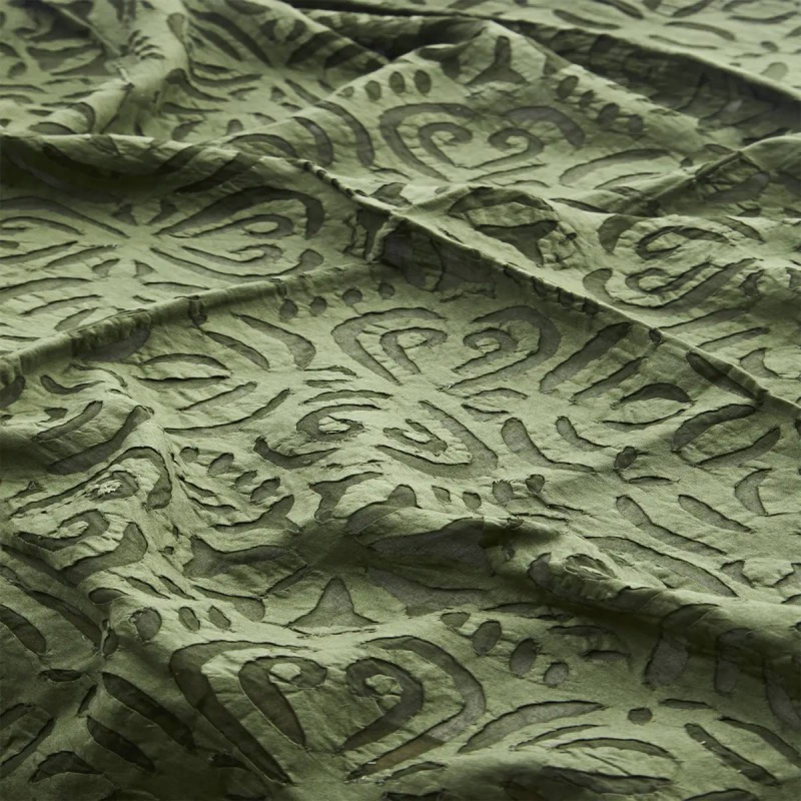 Handmade Cut Out Throw In Green thumbnails