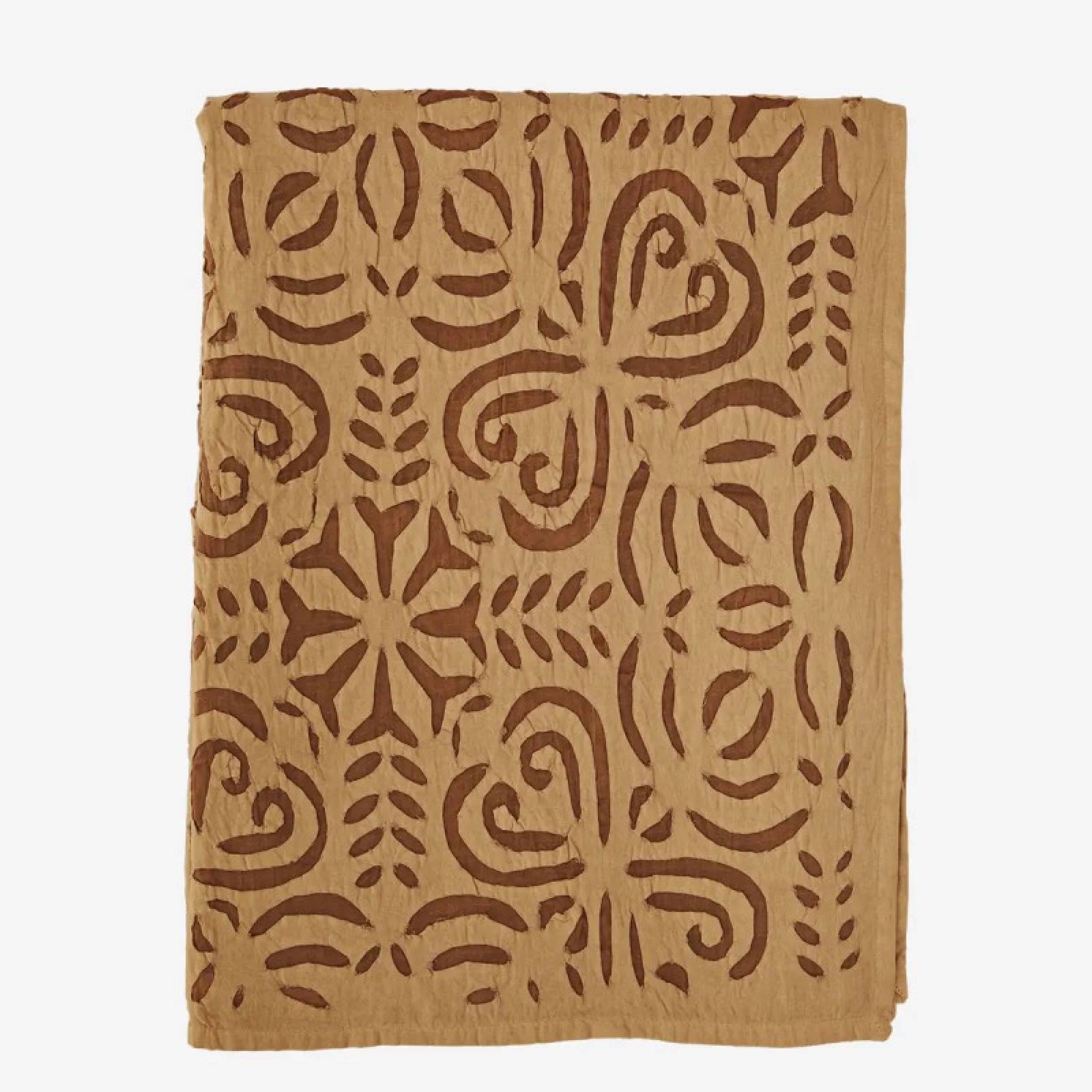 Handmade Cut Out Throw In Orange