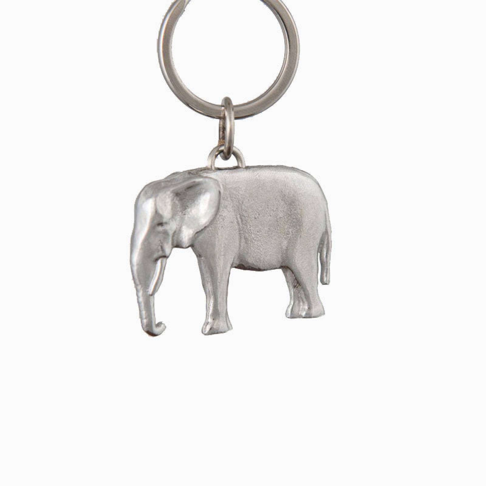 Handmade Fine Cast Pewter Keyring - Elephant