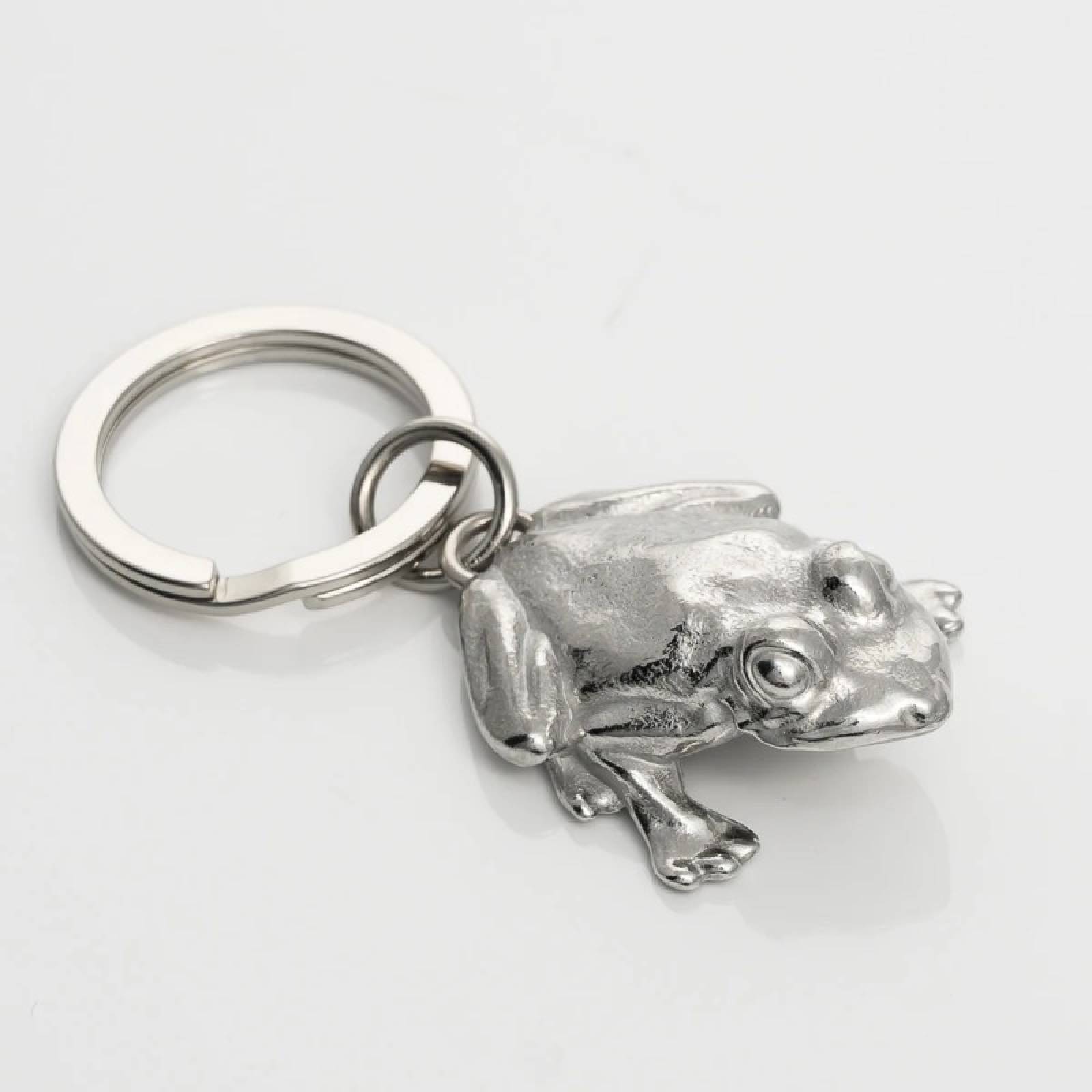 Handmade Fine Cast Pewter Keyring - Frog