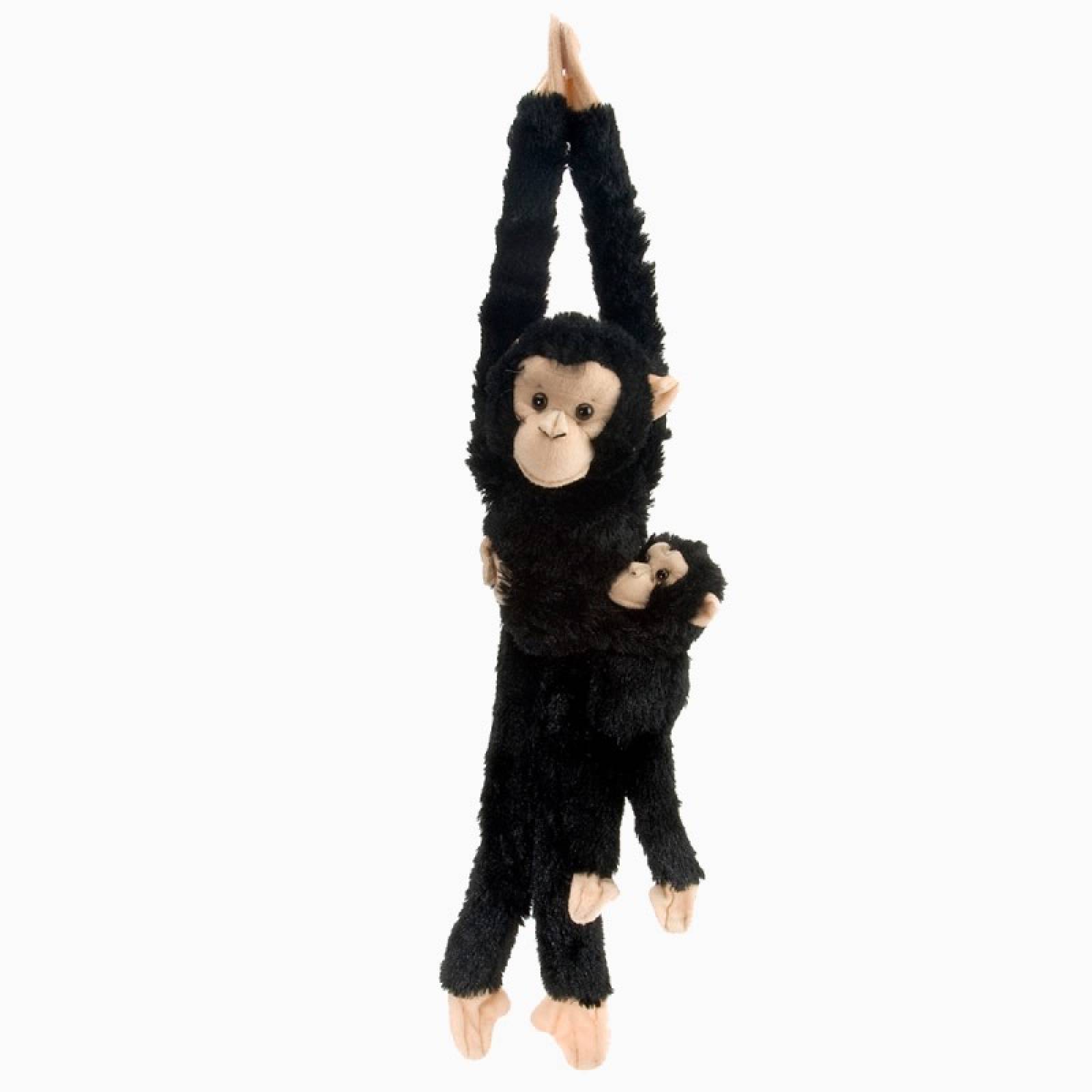 Hanging Chimp Monkey With Baby Soft Toy 0+