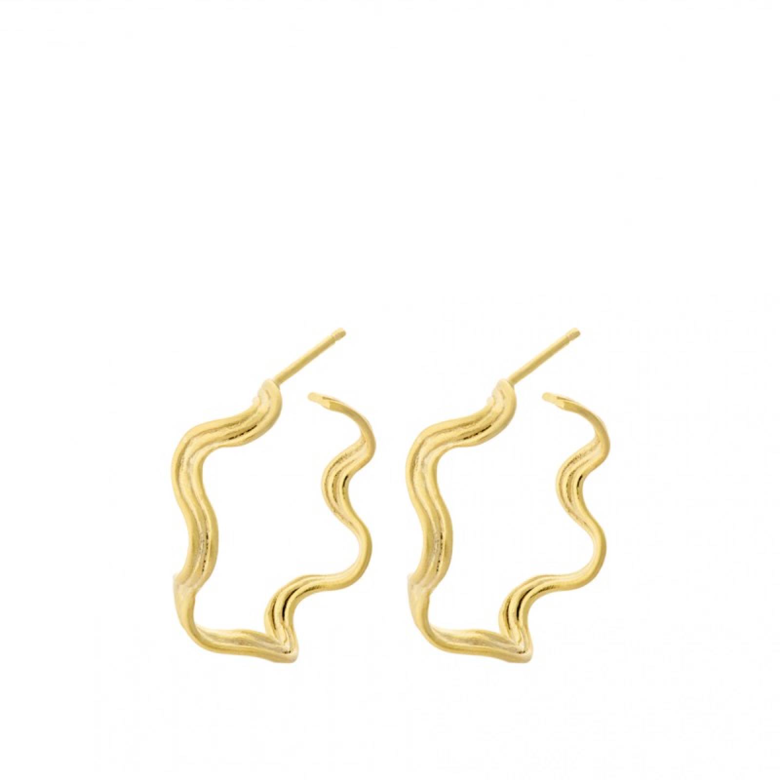 Hellir Hoop Earrings In Gold By Pernille Corydon