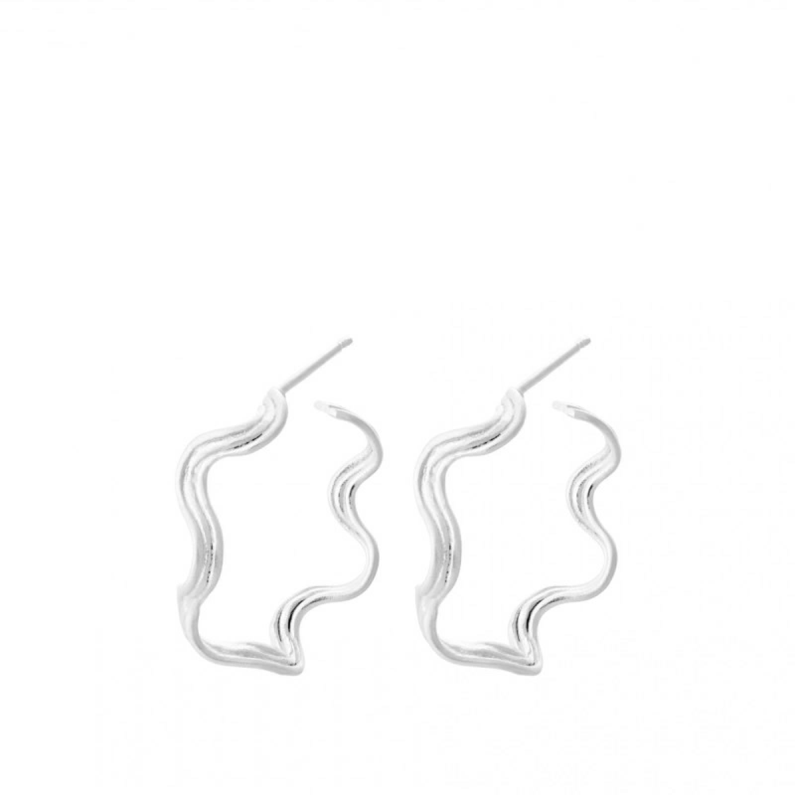 Hellir Hoop Earrings In Silver By Pernille Corydon