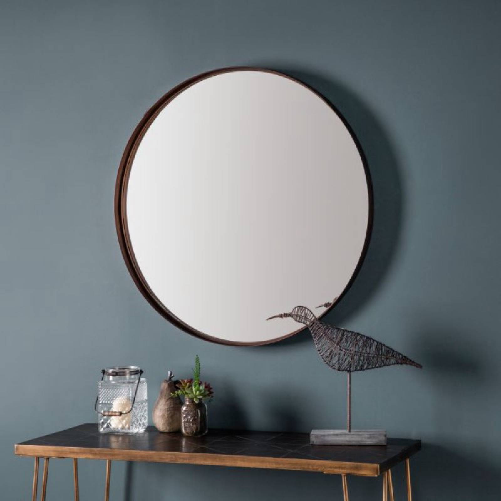 Hutton Circular Mirror In Bronze 84cm thumbnails