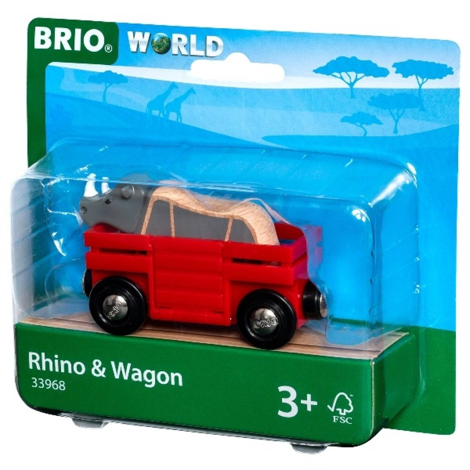 Rhino & Wagon BRIO Wooden Railway Age 3+