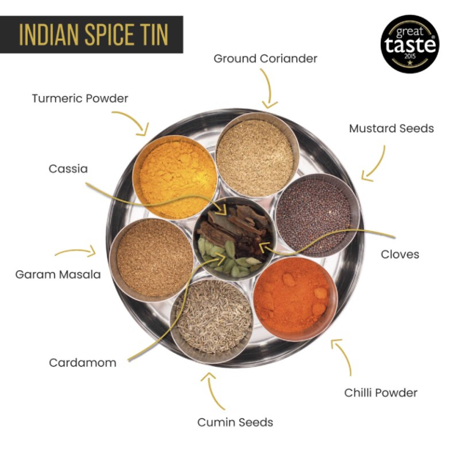 Indian Spice Tin With 9 Spices & Silk Sari Wrap thumbnails