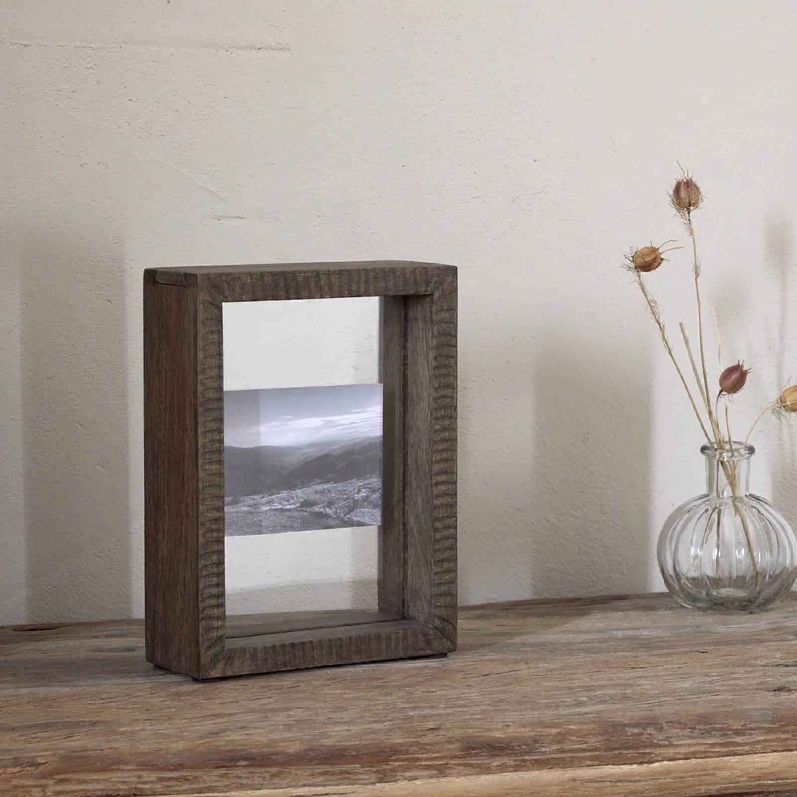 Indu Standing Wooden Frame In Dark Ash - 6x8"