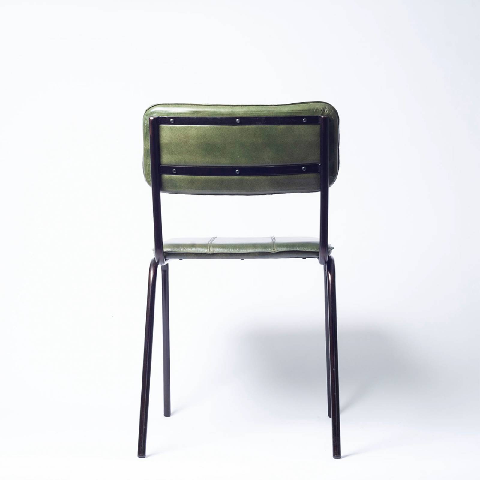 Ukari Dining Chair In Rich Green Leather thumbnails