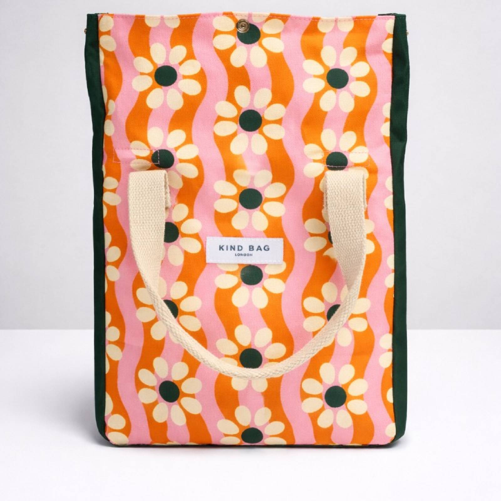 Insulated Recycled Lunch Bag - Wavy Daisy thumbnails