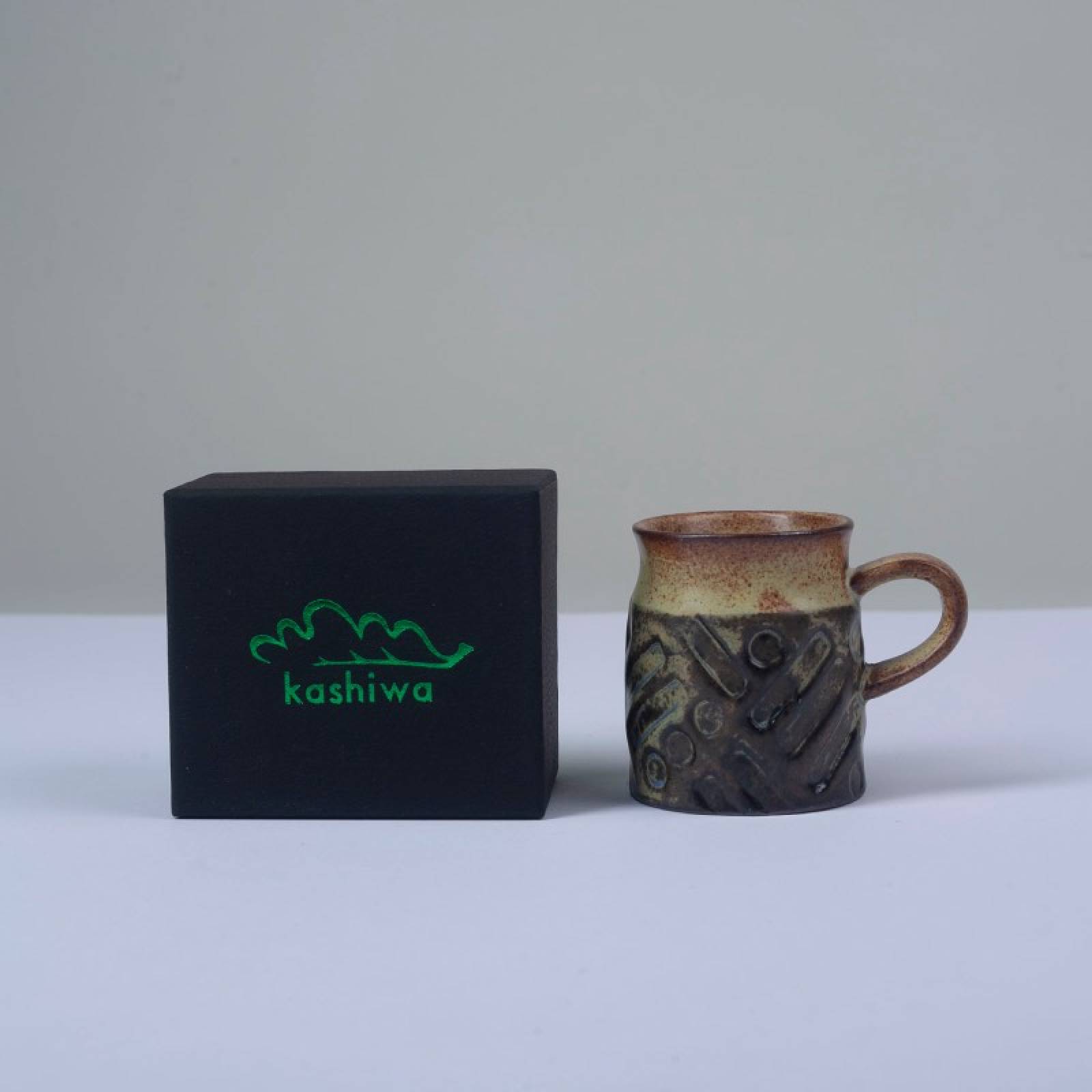 Japanese Ceramic Espresso Mug With Lines & Dots Pattern thumbnails