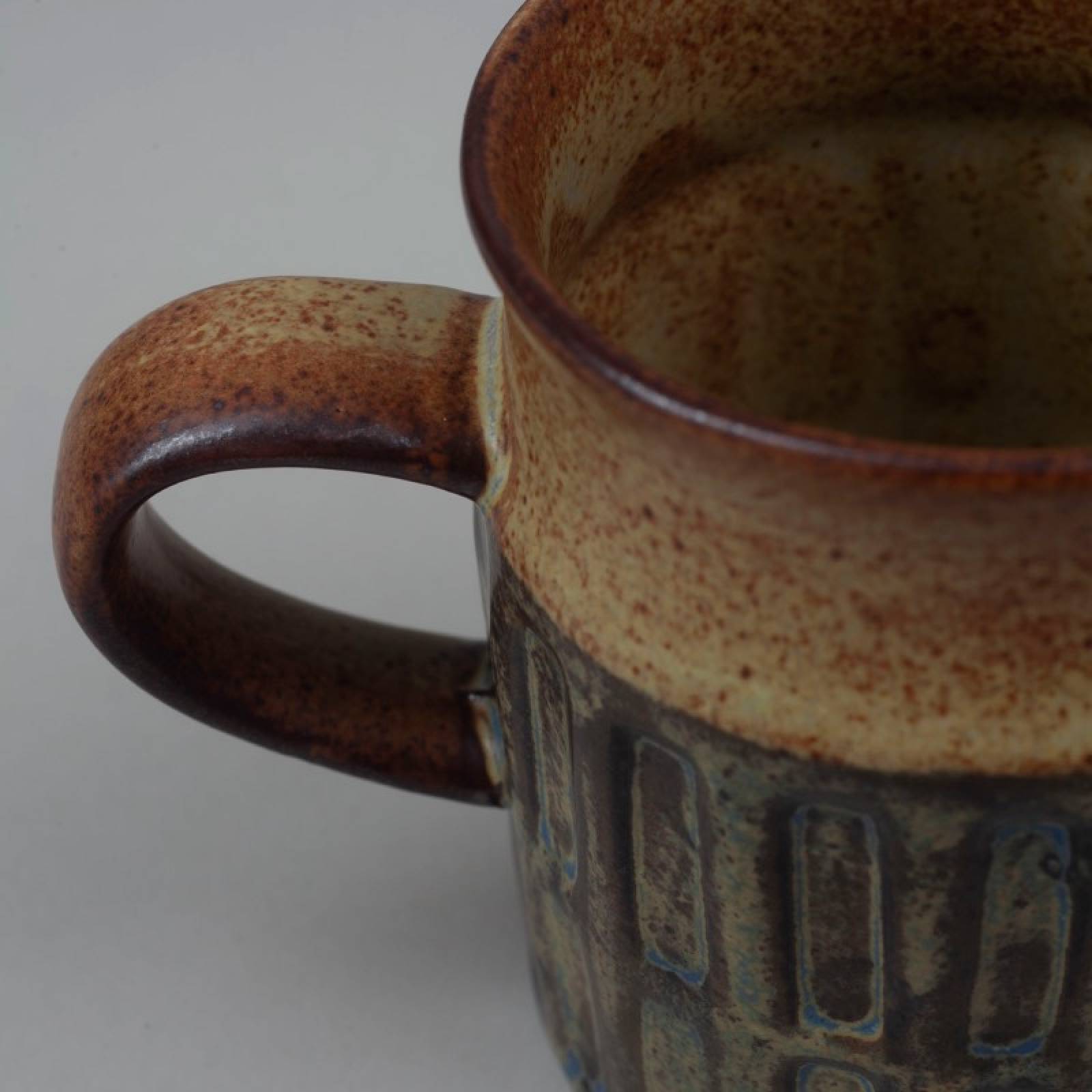 Japanese Ceramic Large Mug With Rectangle Pattern thumbnails