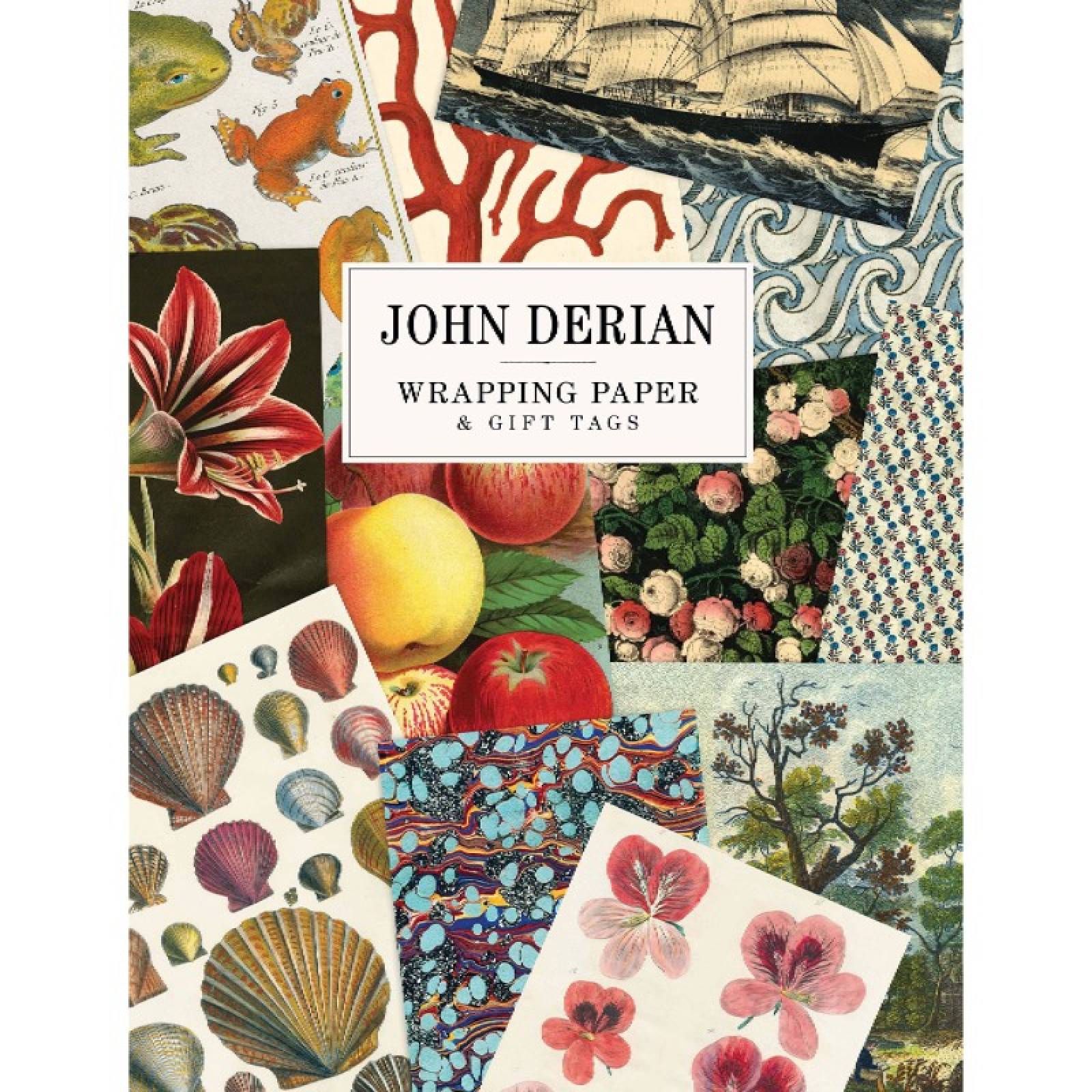John Derian Set Of Wrapping Paper And Gift Tags