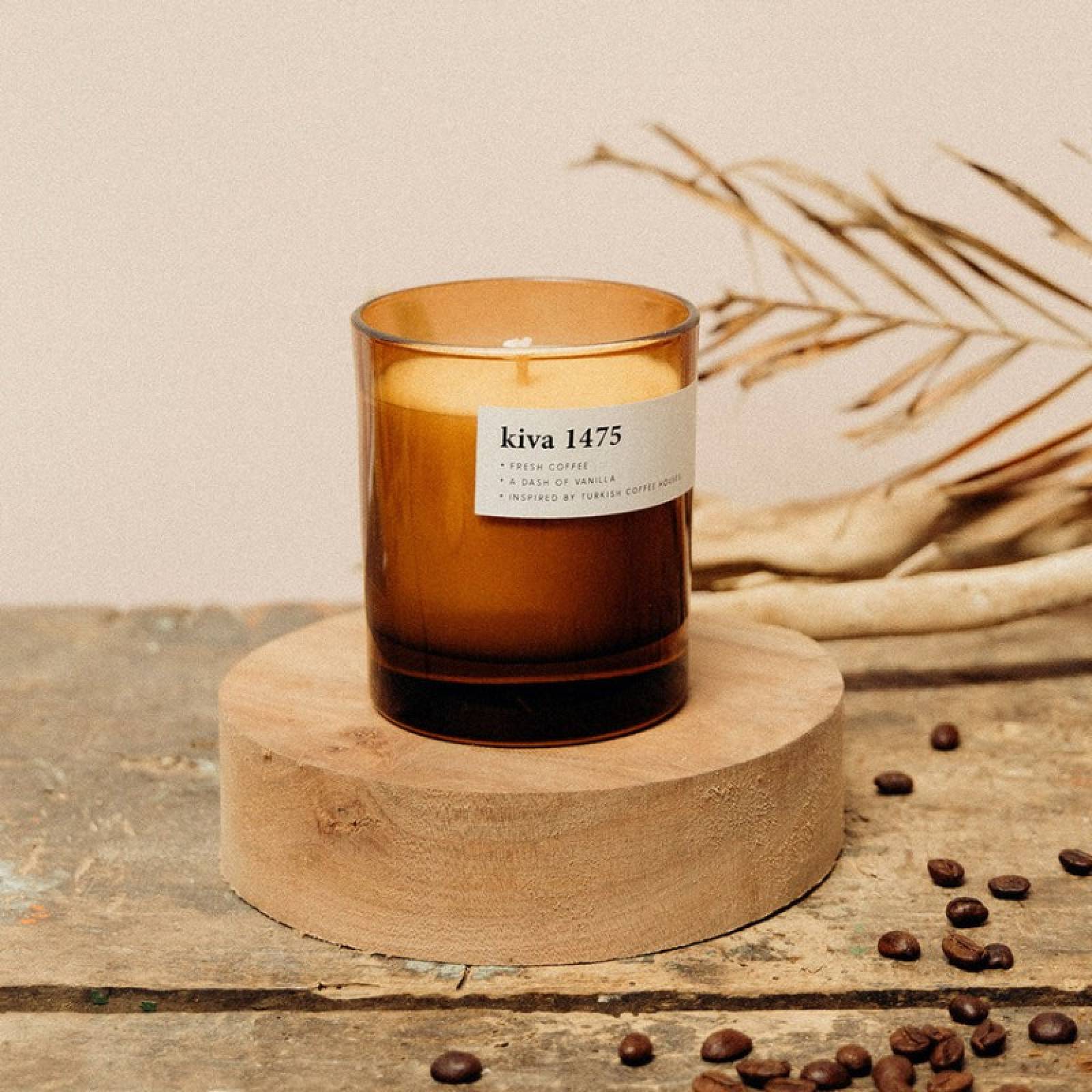 Kiva - Candle In Amber Glass Jar